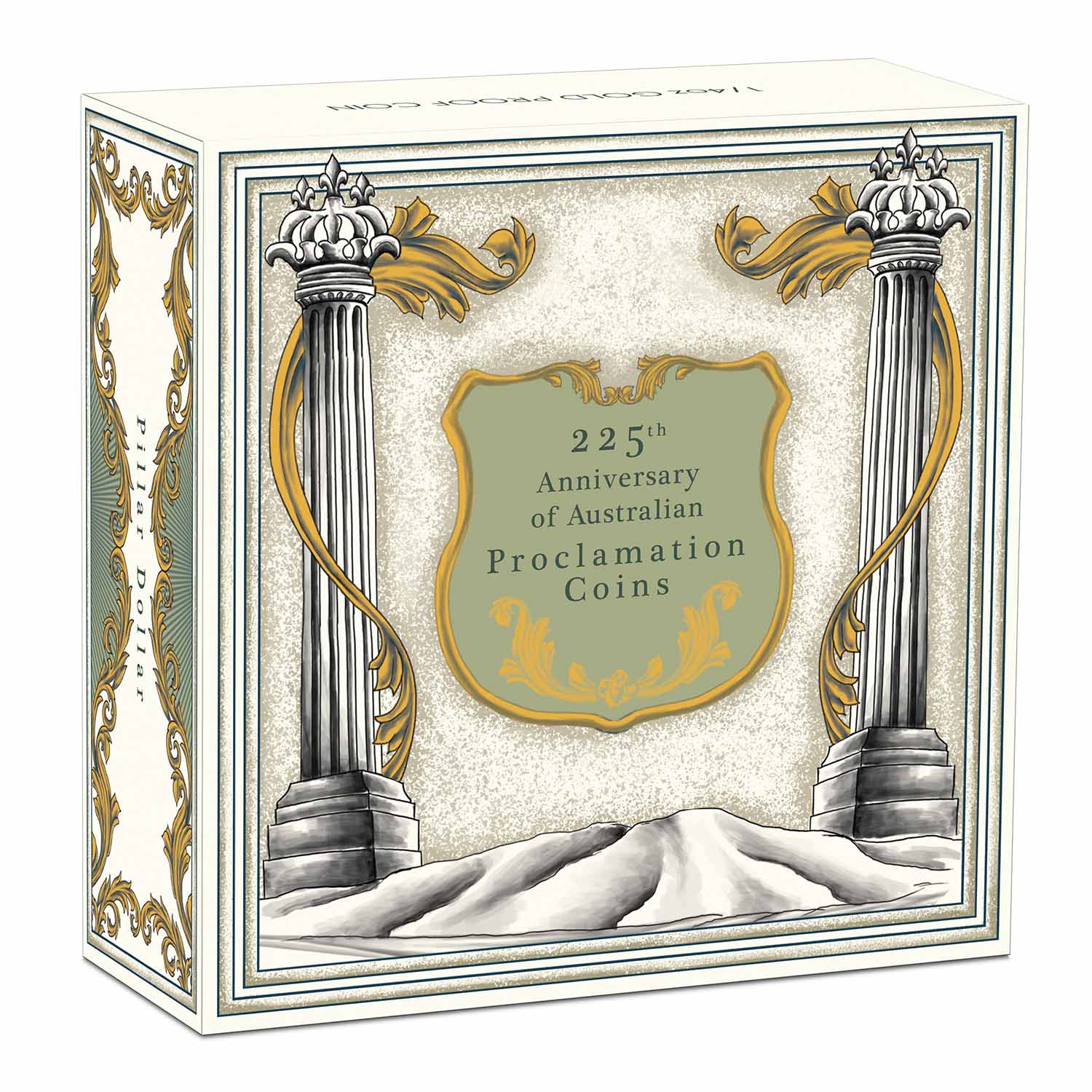 Australia Proclamation 225th Anniversary 2025 $25 Pillar Dollar 1/4oz Gold Proof Coin - Image 4