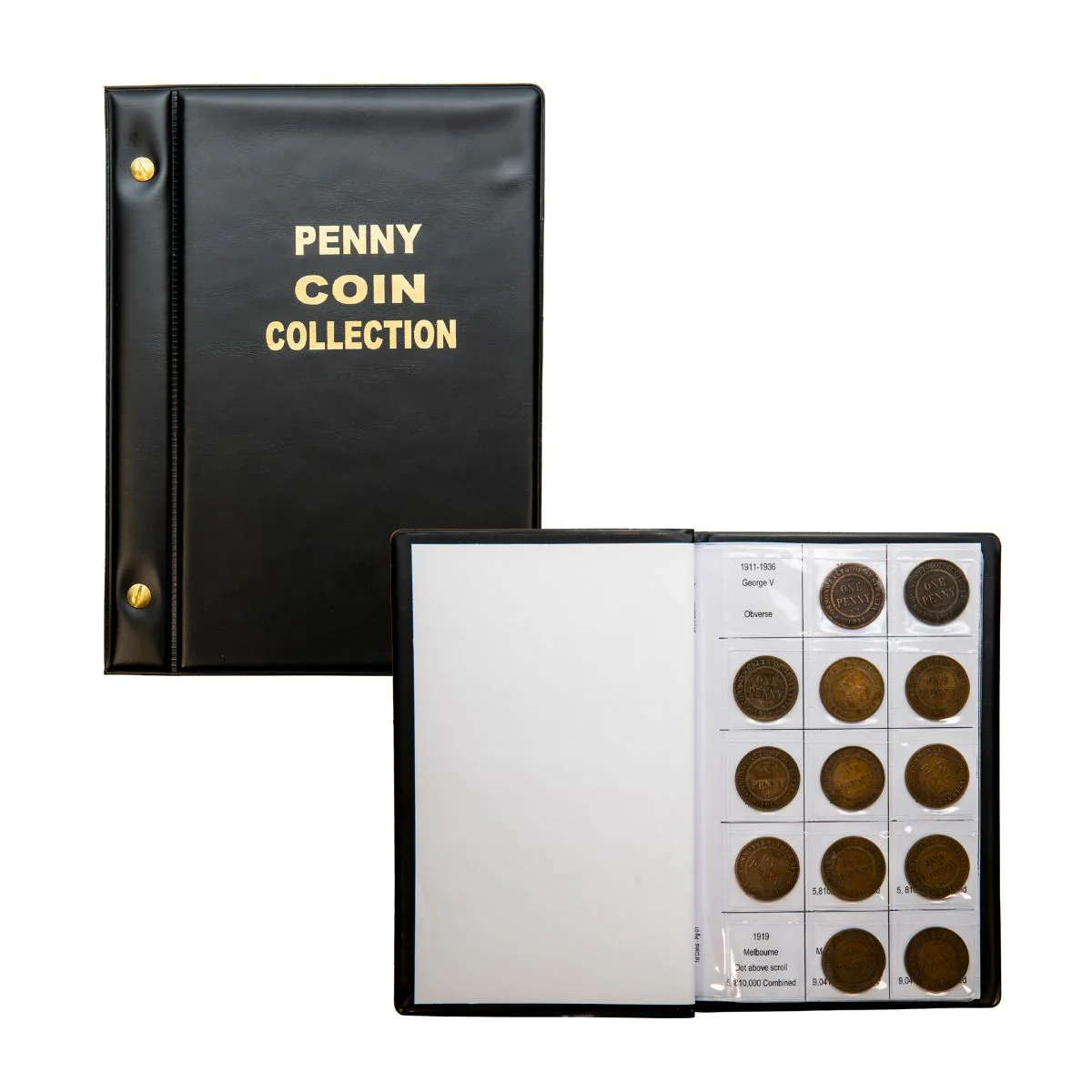 Australia George V 1930 Penny Very Fine with FREE 1911-64 Penny Good-Uncirculated 74-Coin Collection - Image 10