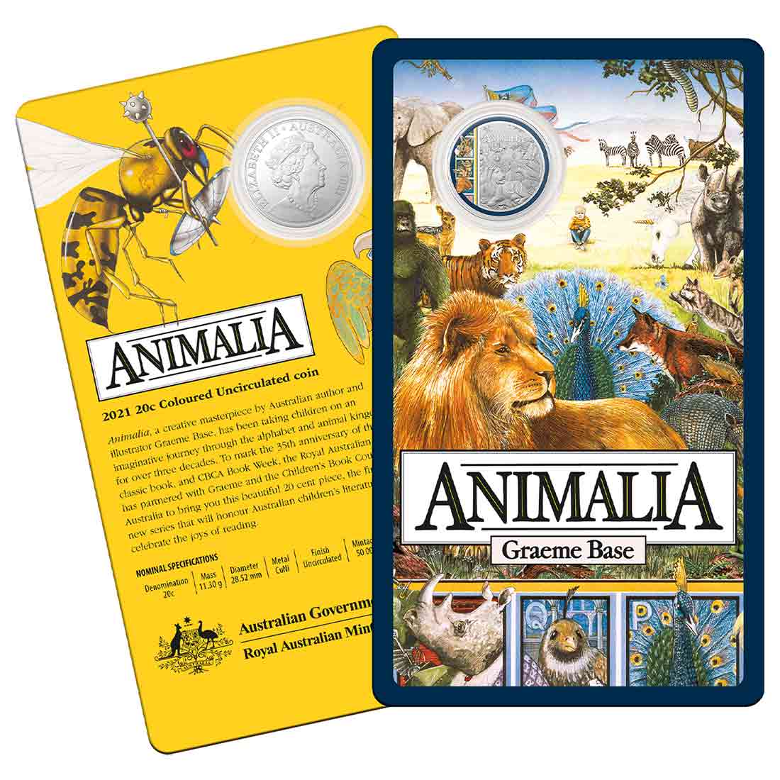Australia Animalia 35th Anniversary 2021 20c Colour Cupro-Nickel Uncirculated Coin - Image 3