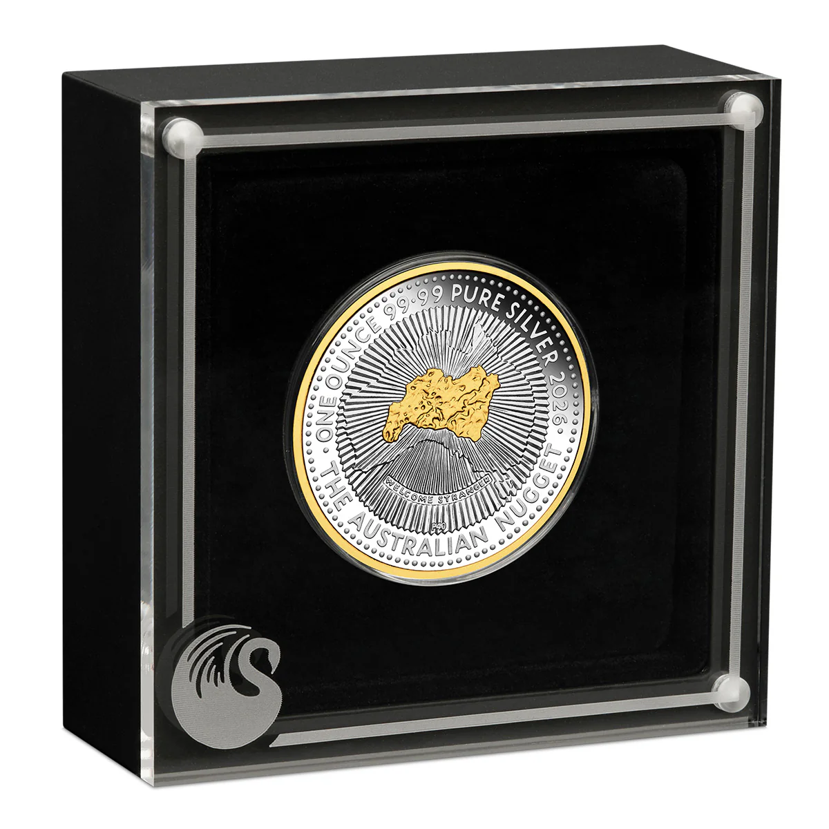 Australia Gold Nugget Program 40th Anniversary 2026 $1 Gold-plated 1oz Silver Proof Coin - Image 3