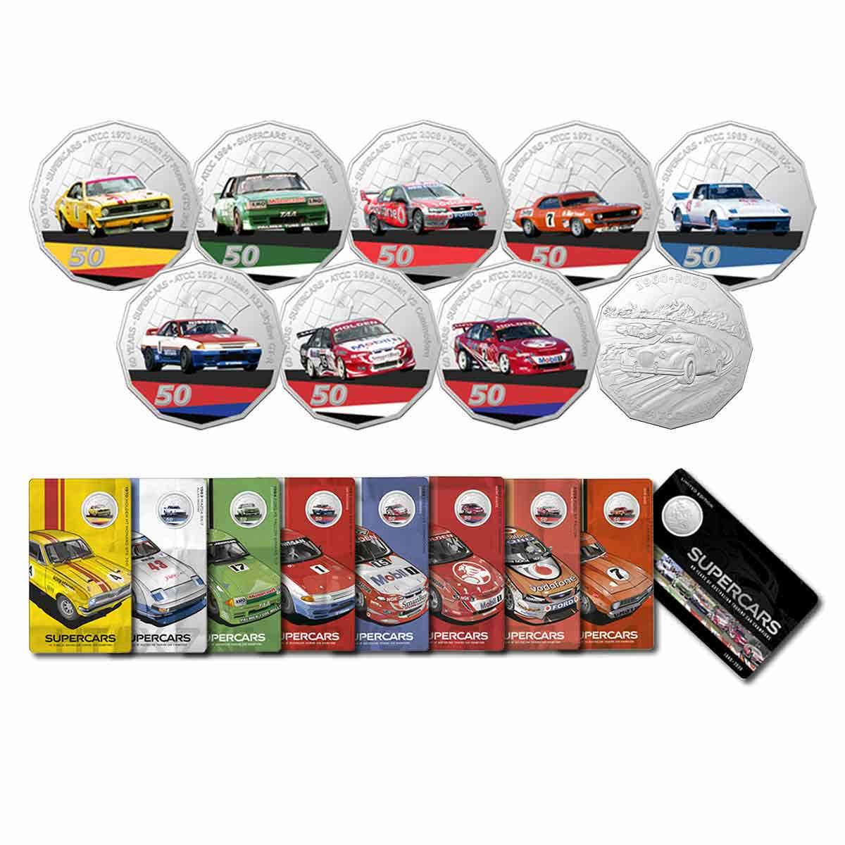 60 Years of Australian Supercars 2020 50c Uncirculated 9-Coin Collection - Image 11