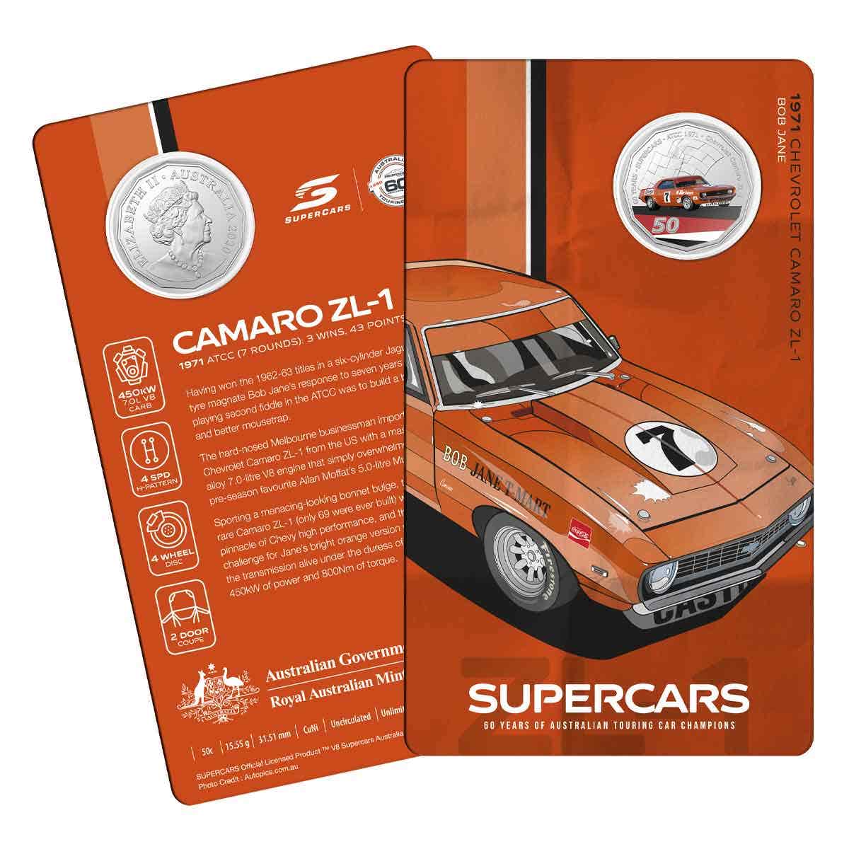 60 Years of Australian Supercars 2020 50c Uncirculated 9-Coin Collection - Image 3