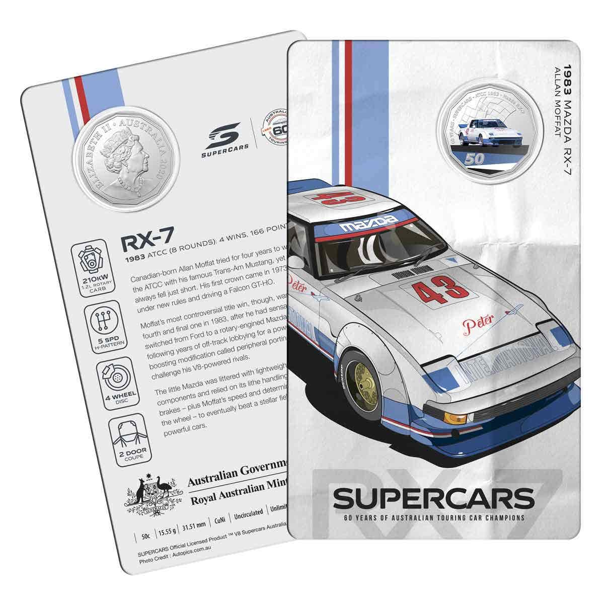 60 Years of Australian Supercars 2020 50c Uncirculated 9-Coin Collection - Image 6