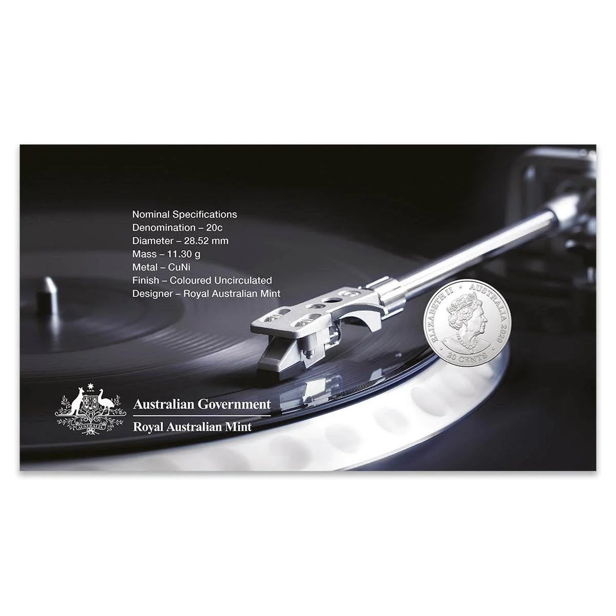 Australia AC/DC Ballbreaker 2020 20c Stamp & Coin Cover - Image 3