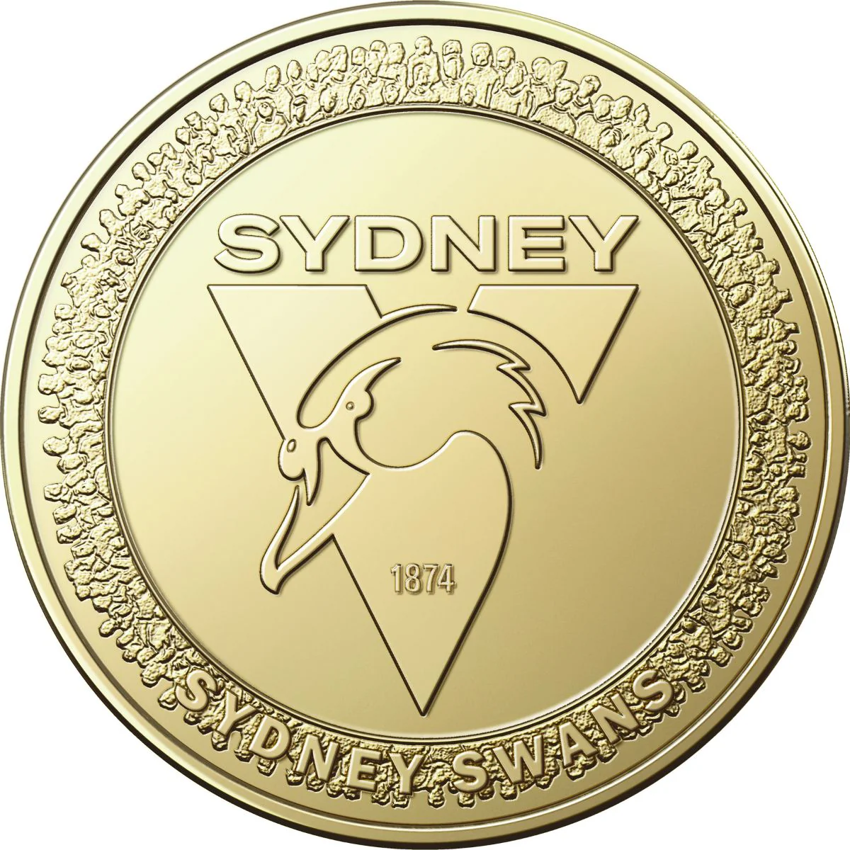 Australia AFL Sydney Swans 2023 $1 Aluminium-Bronze Uncirculated Coin - Image 2
