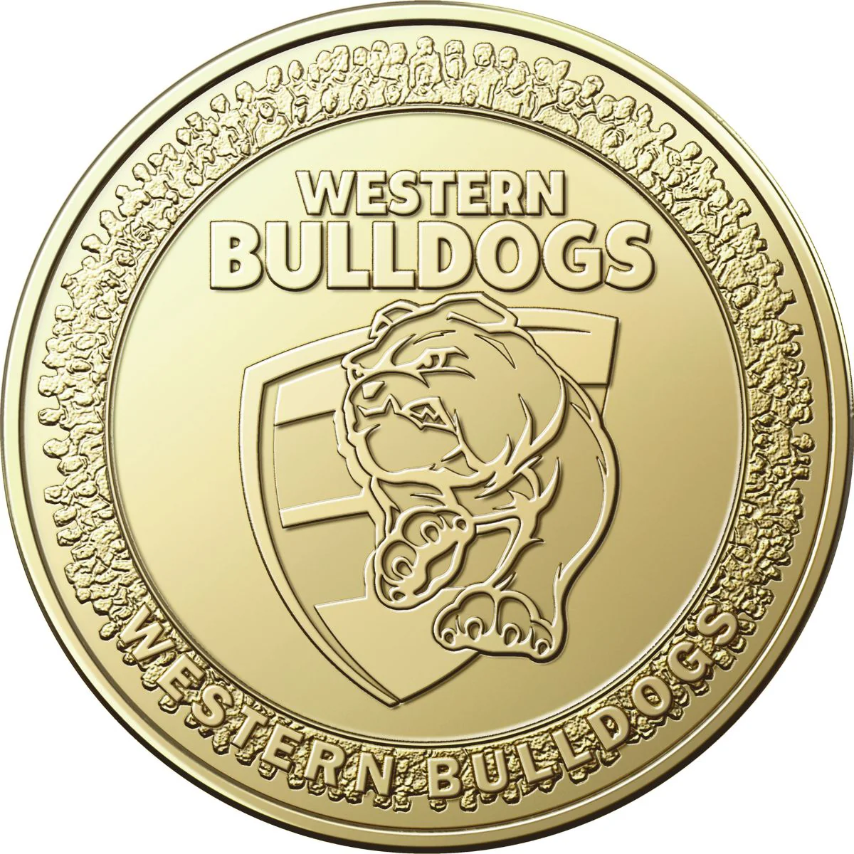 AFL Western Bulldogs 2023 $1 Aluminium-Bronze Uncirculated Coin x10 - Image 2