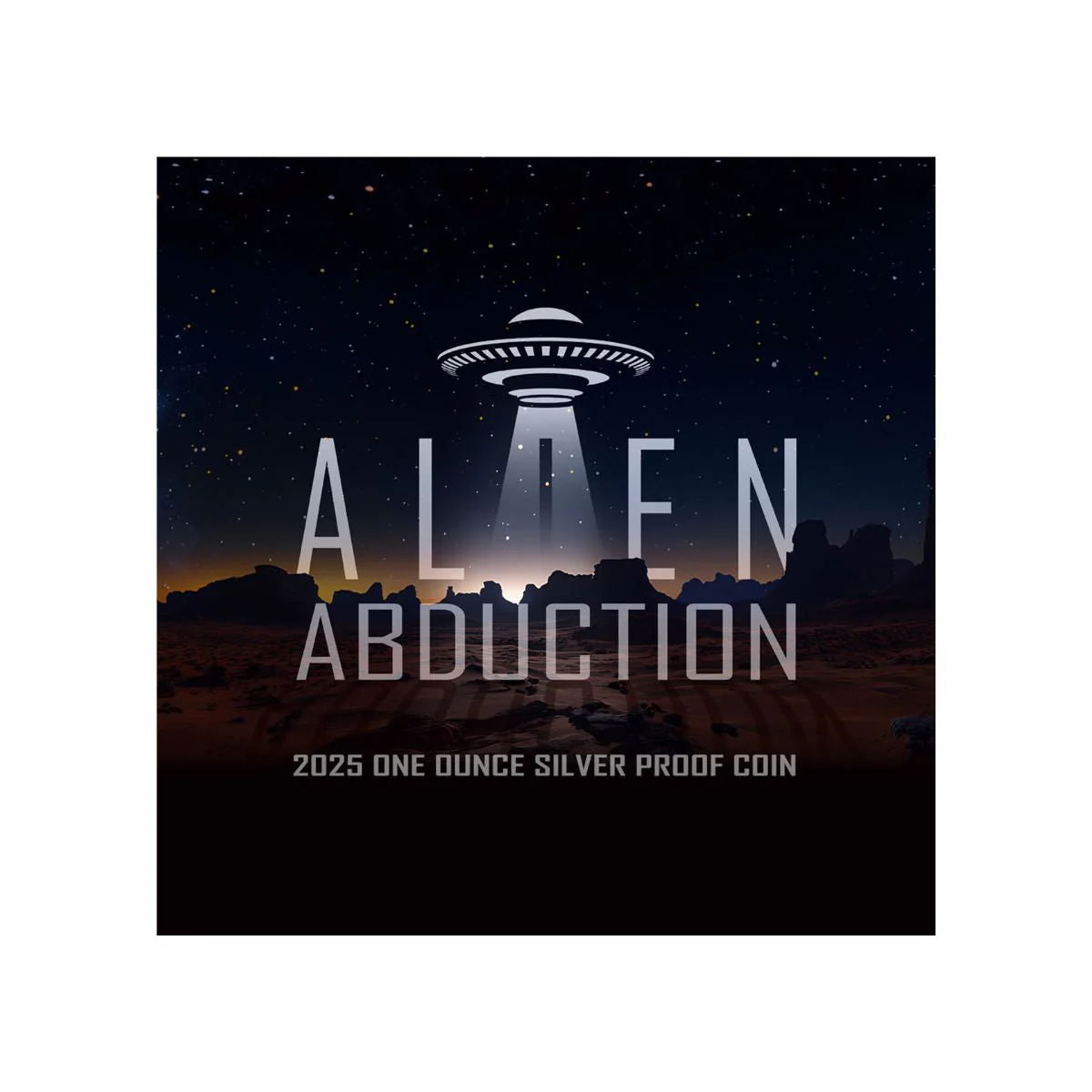 Alien Abduction 2025 $1 1oz Silver Black Proof Coin - Image 6