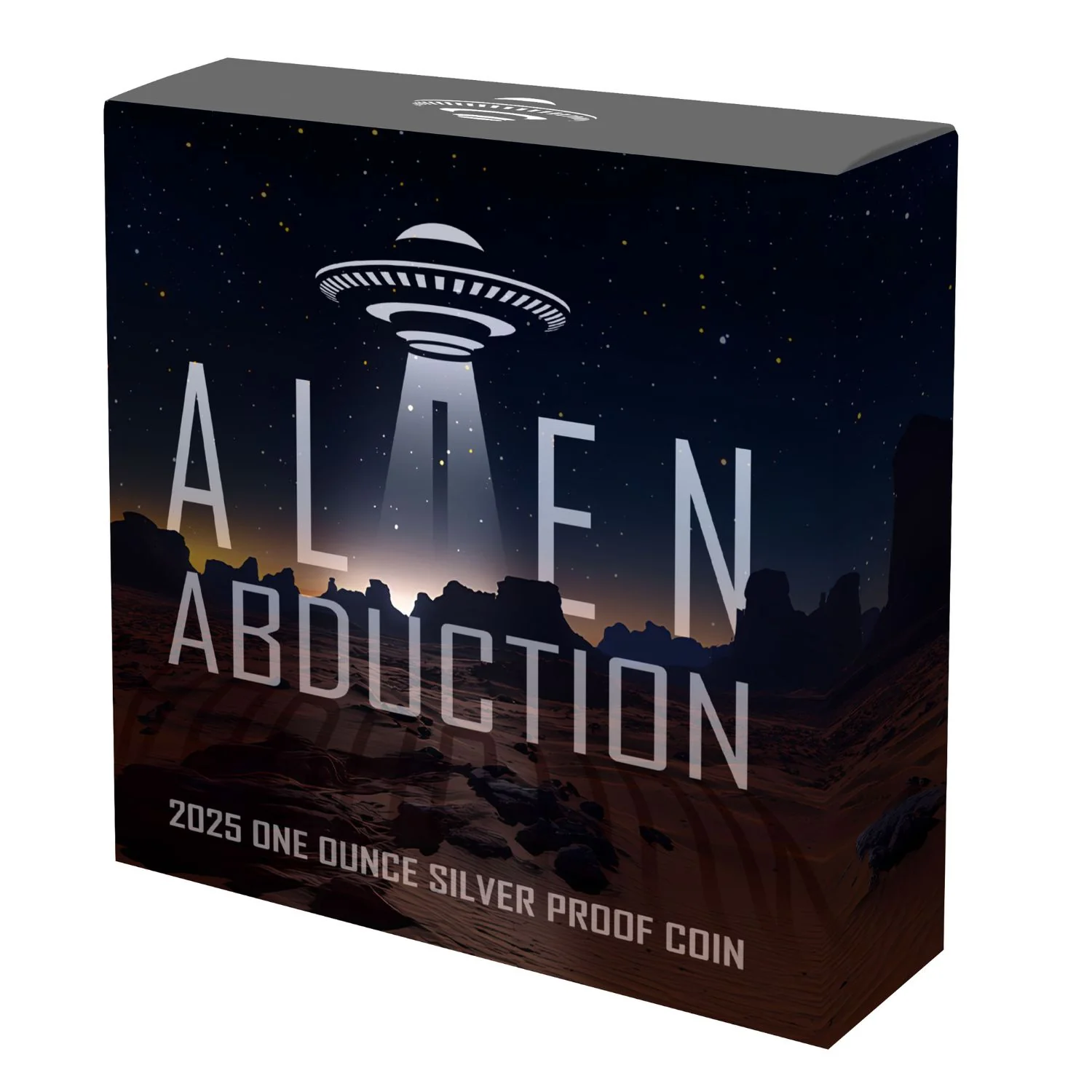 Alien Abduction 2025 $1 1oz Silver Black Proof Coin - Image 7