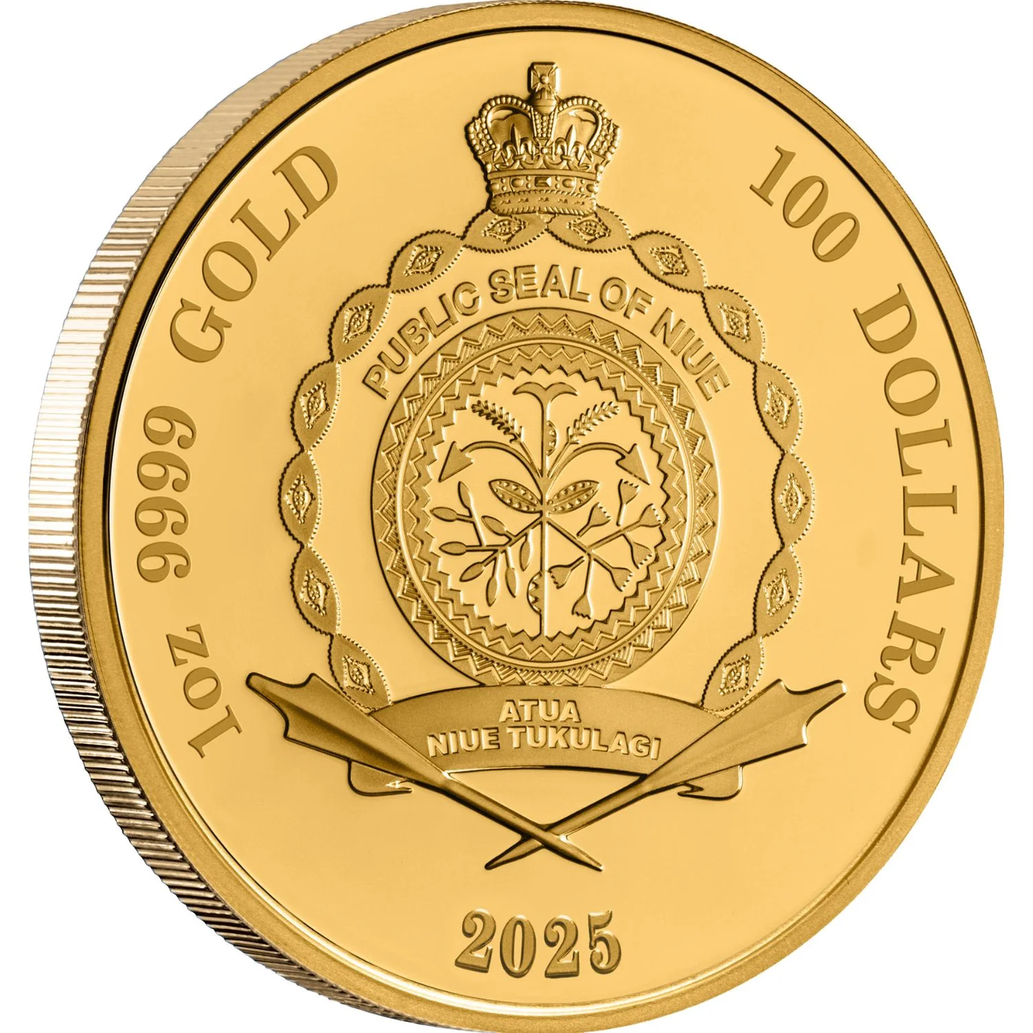 Alien Abduction 2025 $100 Platinum-plated 1oz Gold Proof Coin - Image 2