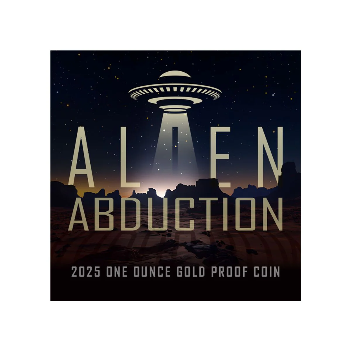 Alien Abduction 2025 $100 Platinum-plated 1oz Gold Proof Coin - Image 5