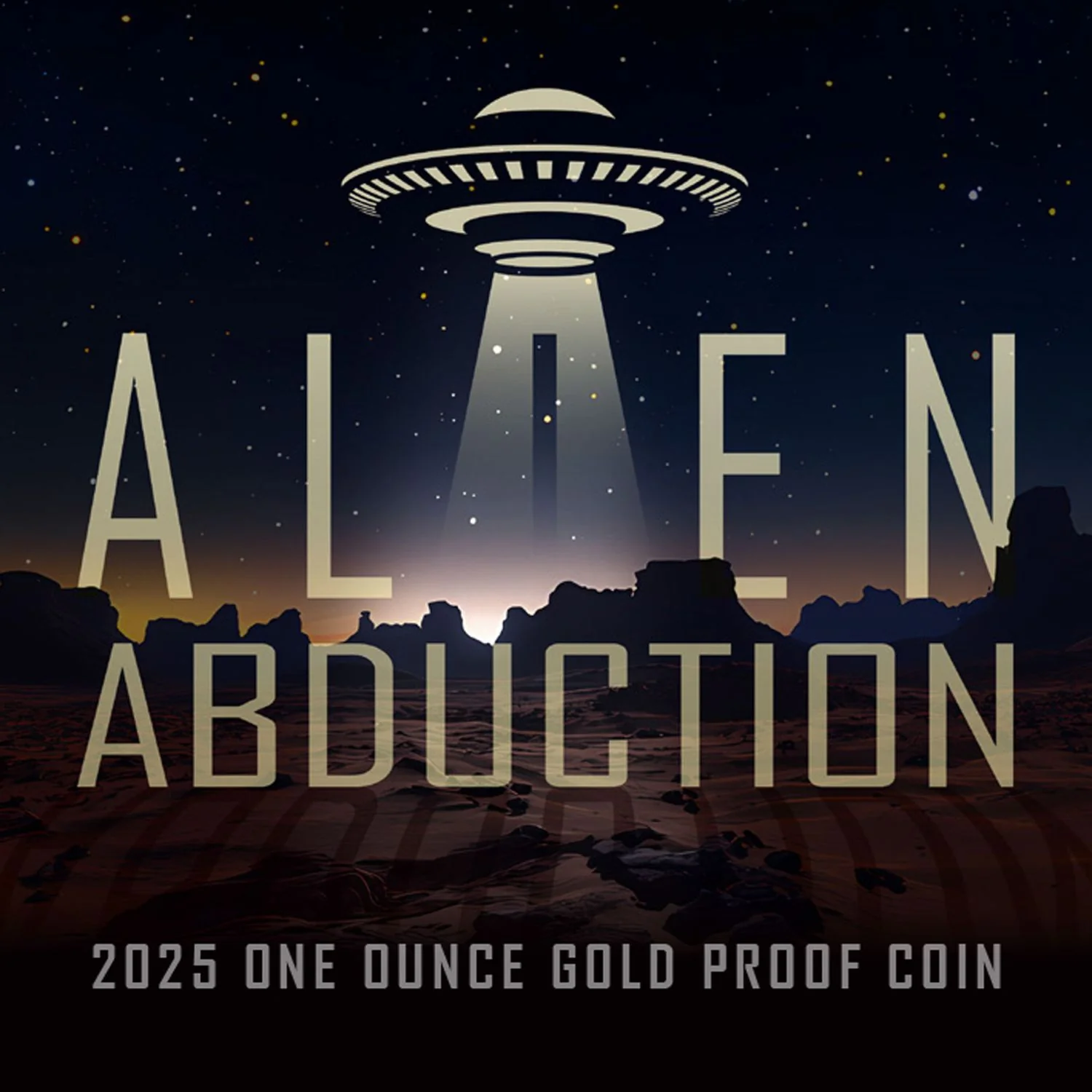 Alien Abduction 2025 $100 Platinum-plated 1oz Gold Proof Coin - Image 7