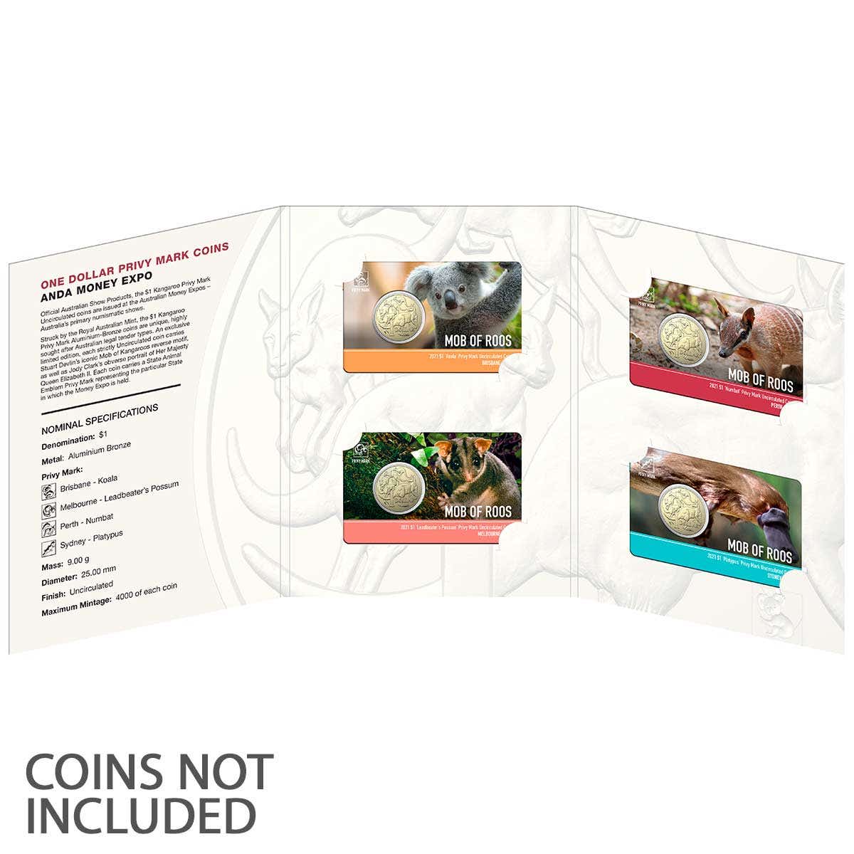 ANDA 2021 Money Expo $1 Mob of Roos Privymark Folder - Image 2