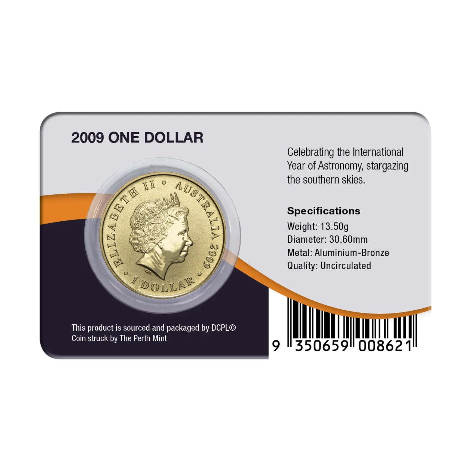 Australia Stargazing 2009 $1 Aluminium-Bronze Uncirculated Coin Pack - Image 2