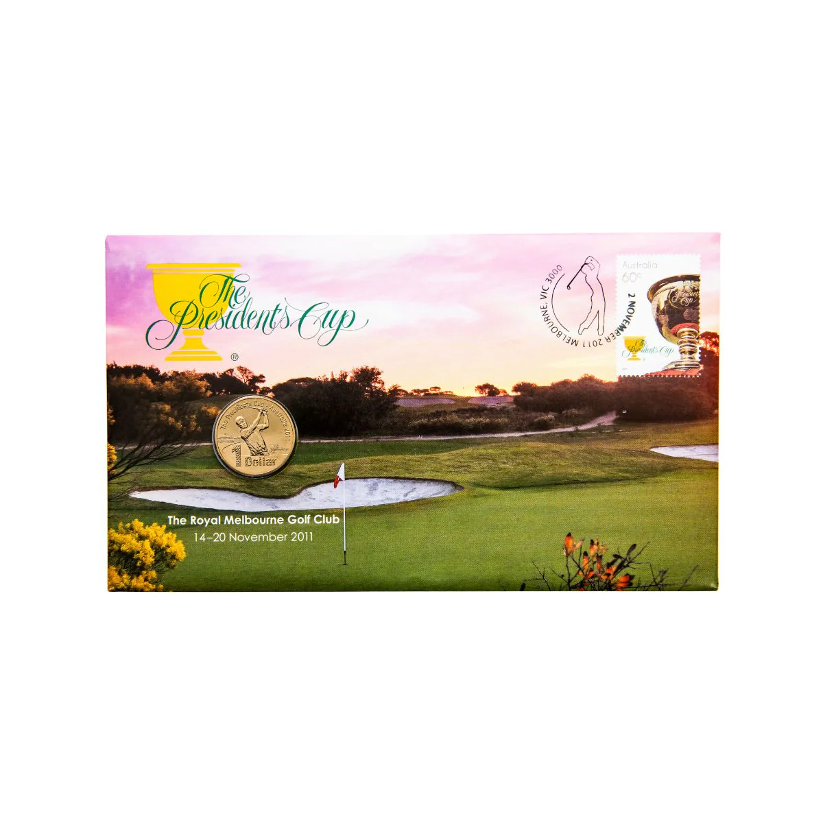Australia Presidents Cup 2011 $1 Stamp & Coin Cover