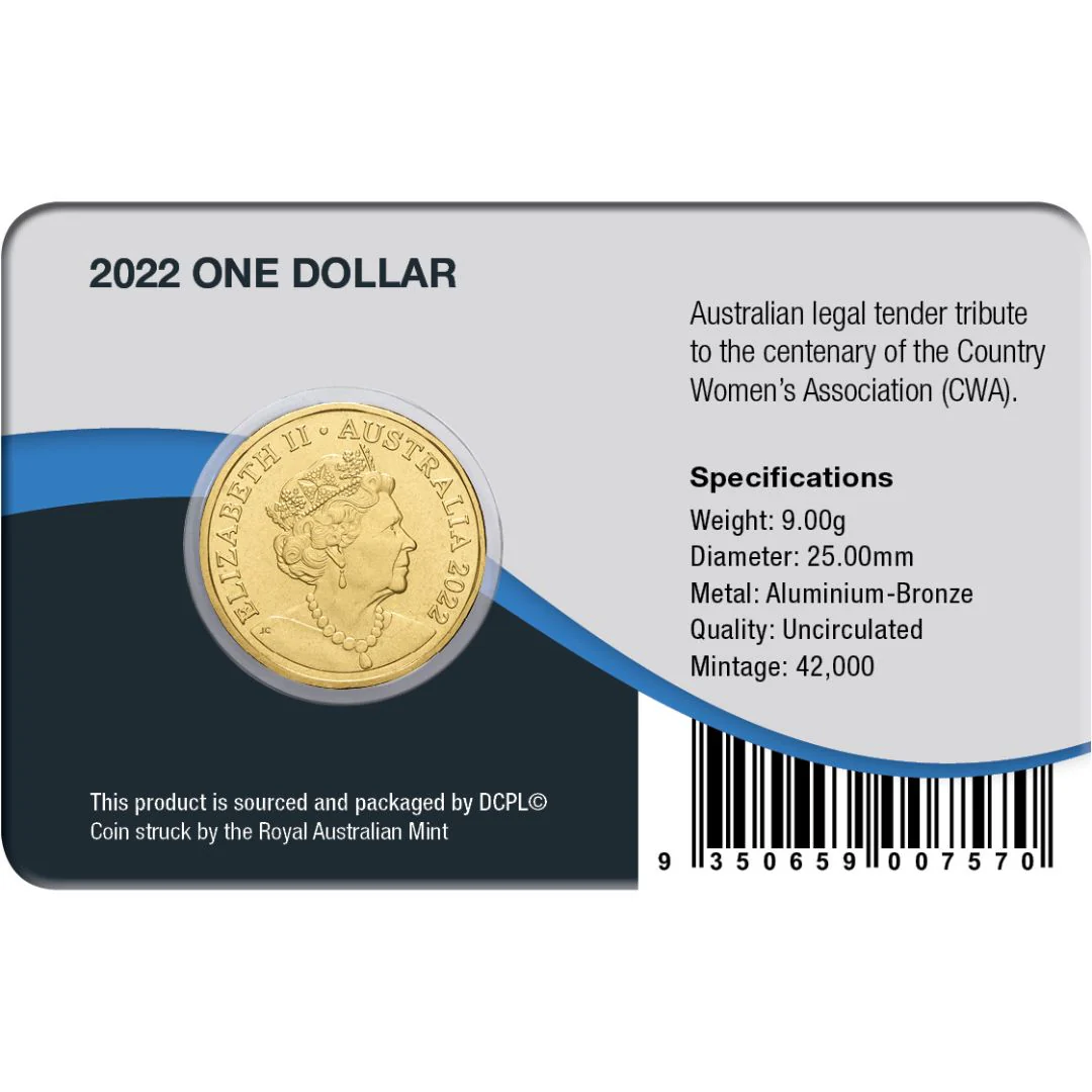 Australia Country Women's Association Centenary 2022 $1 Aluminium-Bronze Uncirculated Coin Pack - Image 2