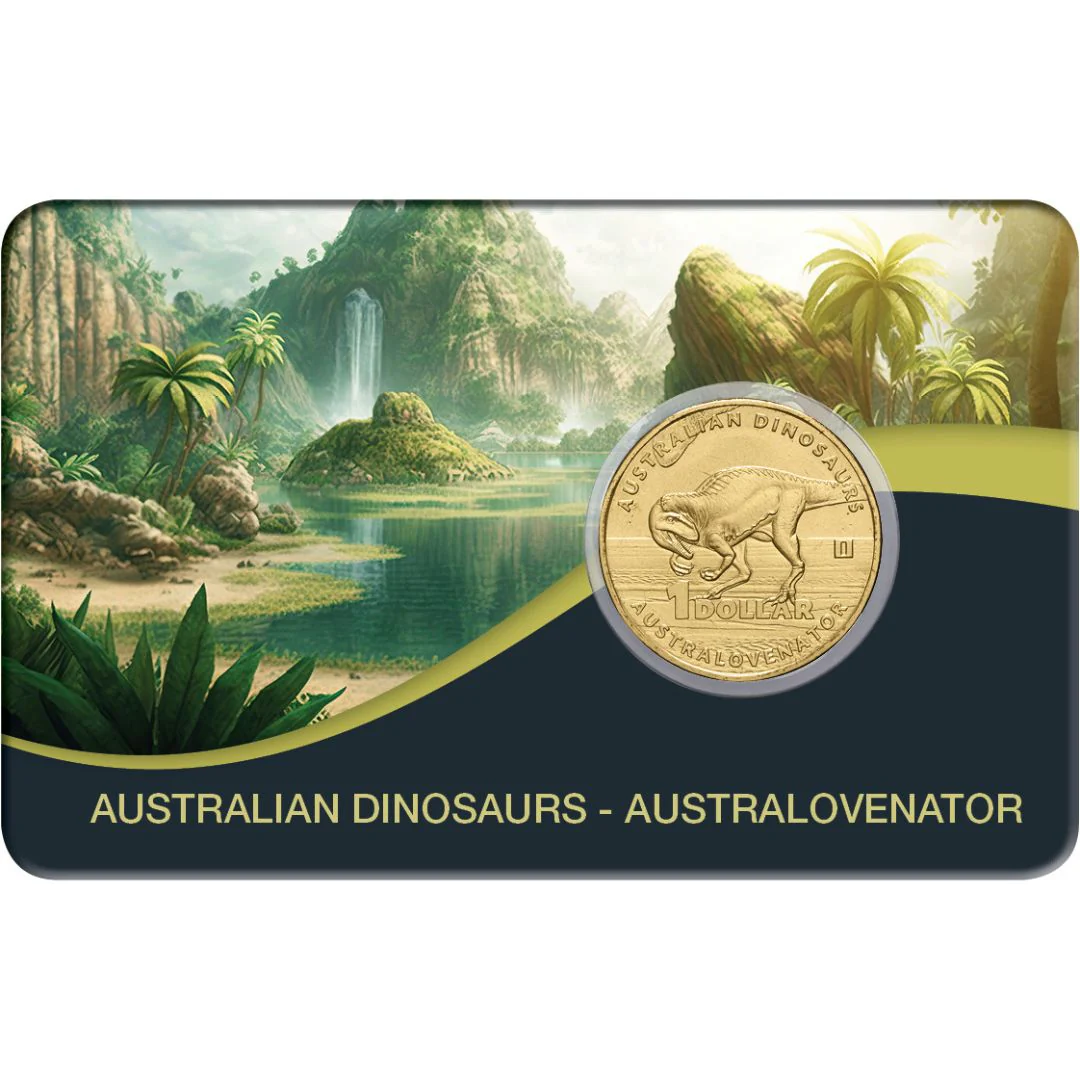 Australia Dinosaurs 2022 $1 Australovenator I Privymark Aluminium-Bronze Uncirculated Coin Pack