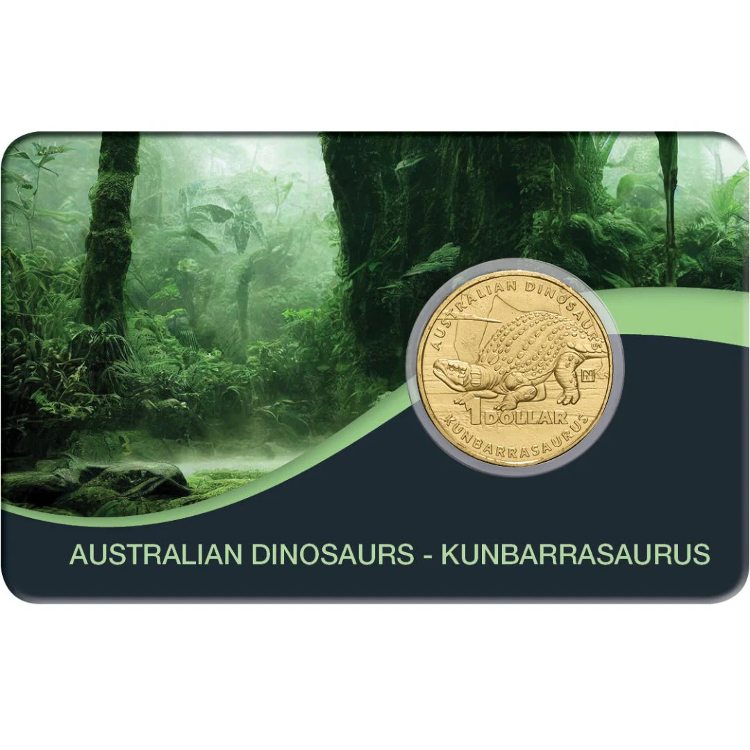 Australia Dinosaurs 2022 $1 Kunbarrasaurus N Privymark Aluminium-Bronze Uncirculated Coin Pack