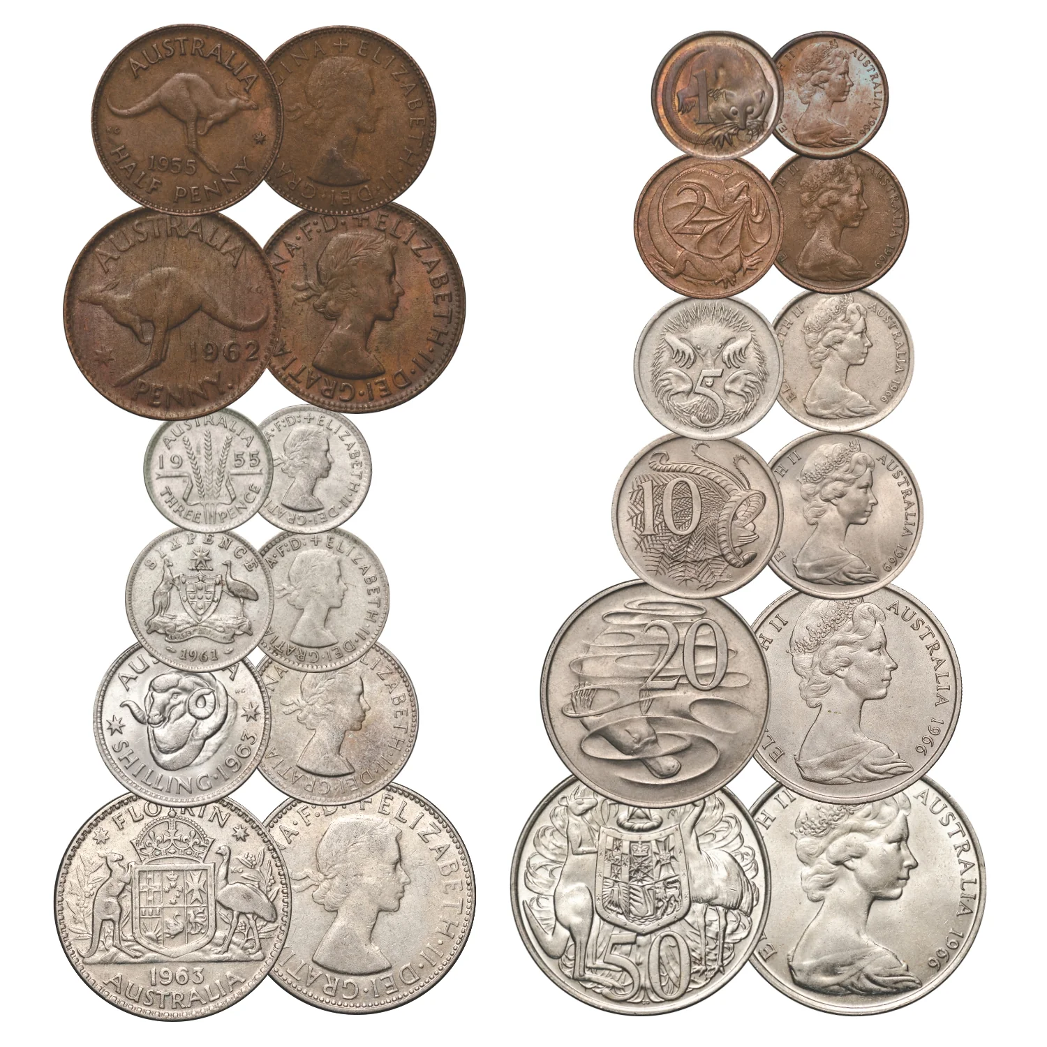 Australia 1953-84 Currency Changeover Very Fine-Uncirculated 12-Coin Collection - Image 4