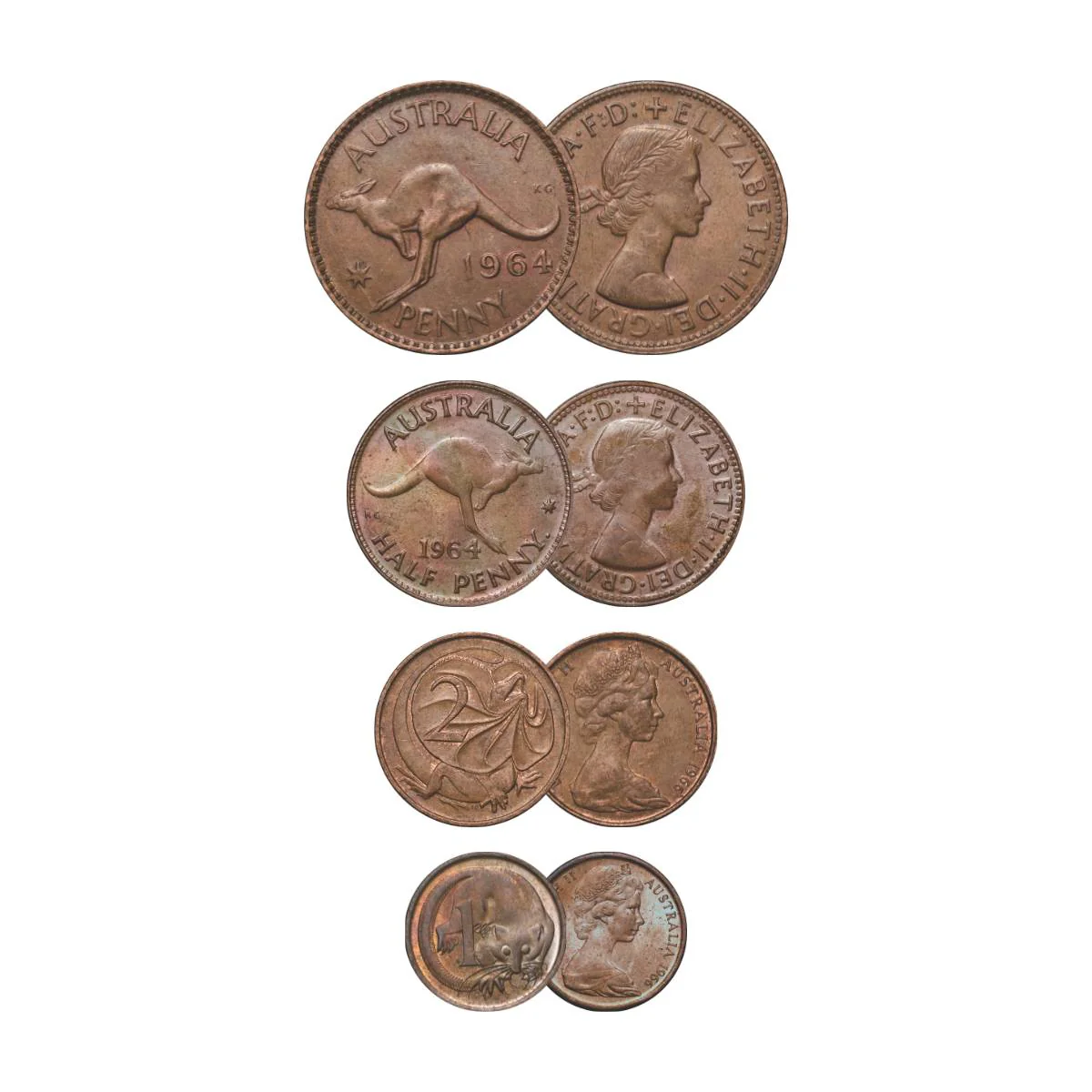 Australia 1964 & 1966 Pence to Cents Premium Edition Very Fine-about Uncirculated - Image 2