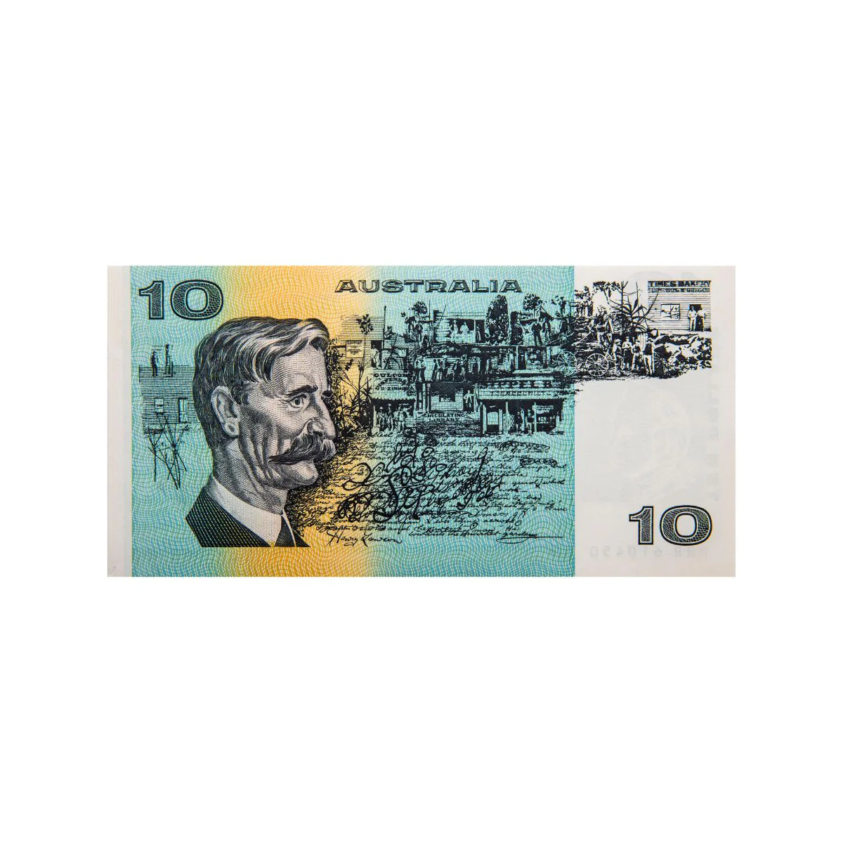 Australia 1991 $10 R313bL Fraser/Cole MRR Last Prefix without PIL Uncirculated Banknote Consecutive Pair - Image 2