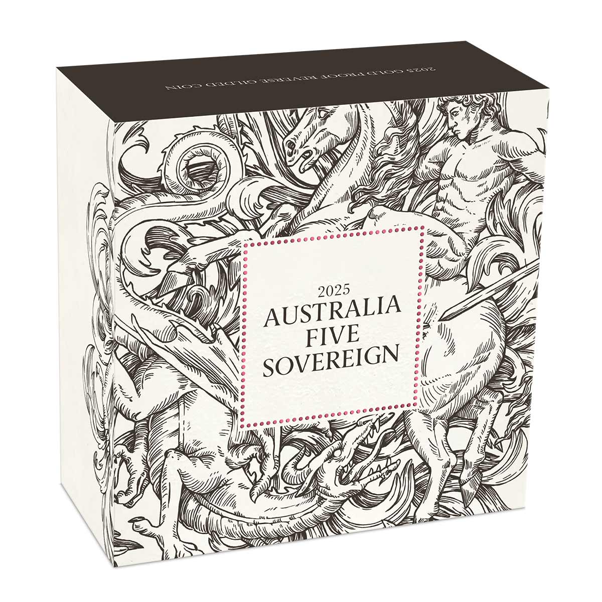 Australia 2025 Reverse Gold-plated Five Sovereign Gold Proof Coin - Image 4