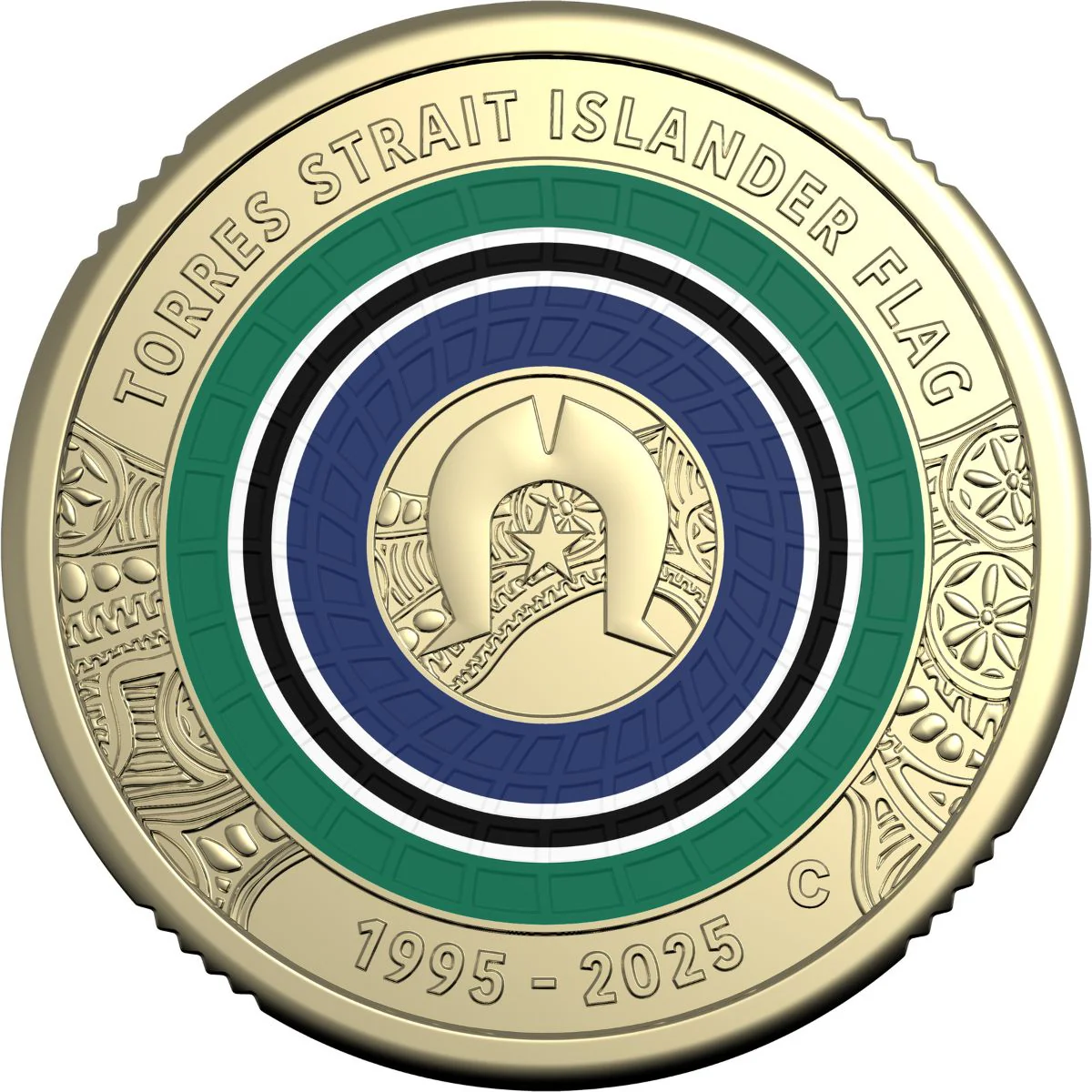 Australia Torres Strait Islander Flag 30th Anniversary 2025 $2 C Mintmark Colour Aluminium-Bronze Uncirculated Coin - Image 2