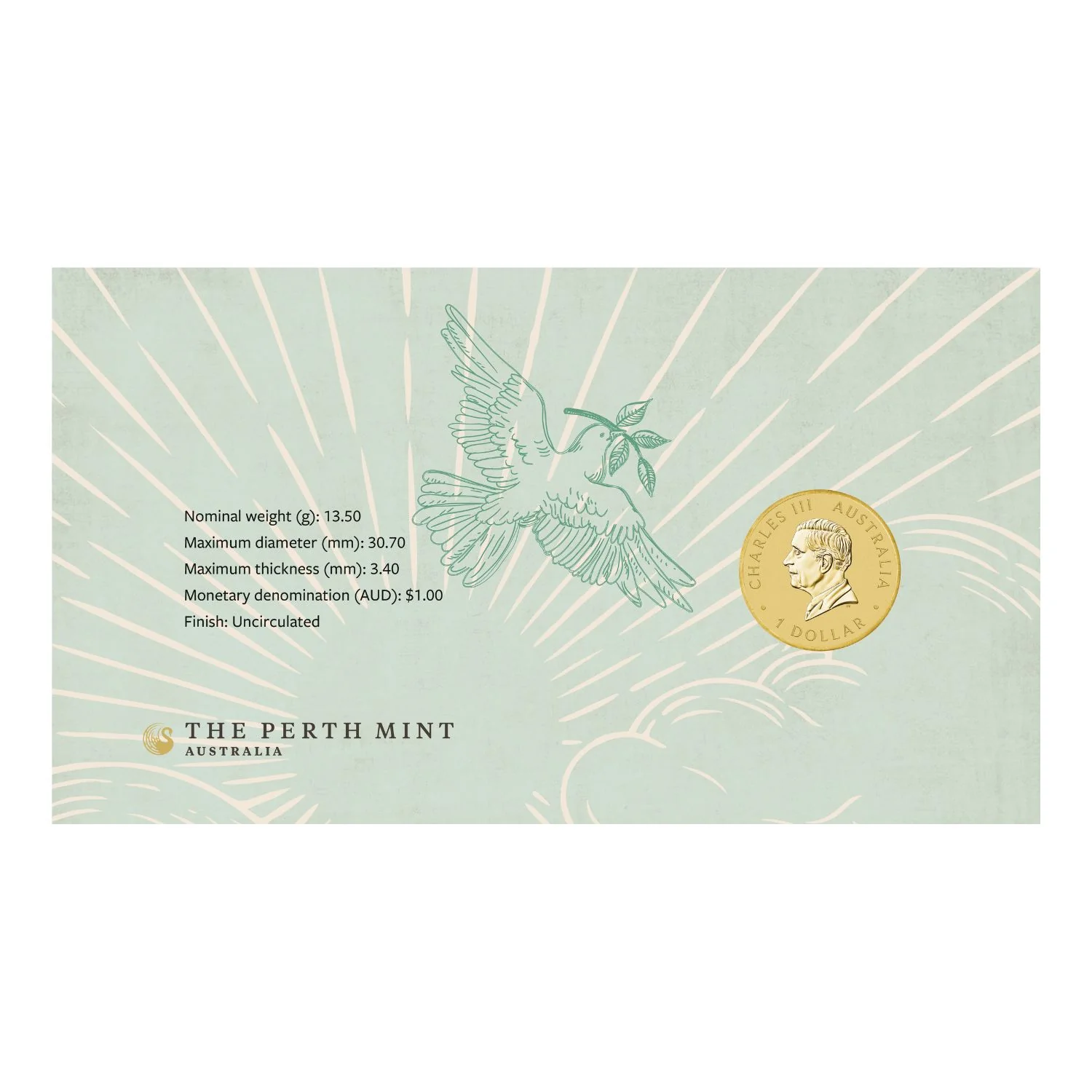 Australia Preparing for Peace 2026 $1 Stamp & Coin Cover - Image 3