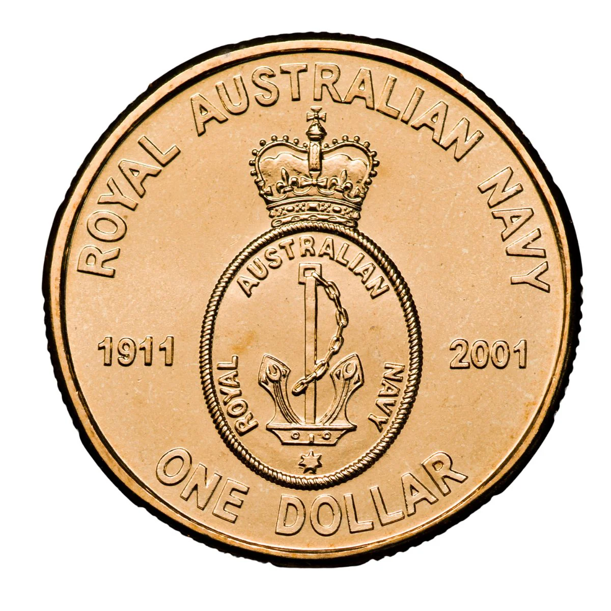 Australia Army, RAAF & Navy Anniversary 2001 $1 Alumium-Bronze Uncirculated 3-Coin Set - Image 5