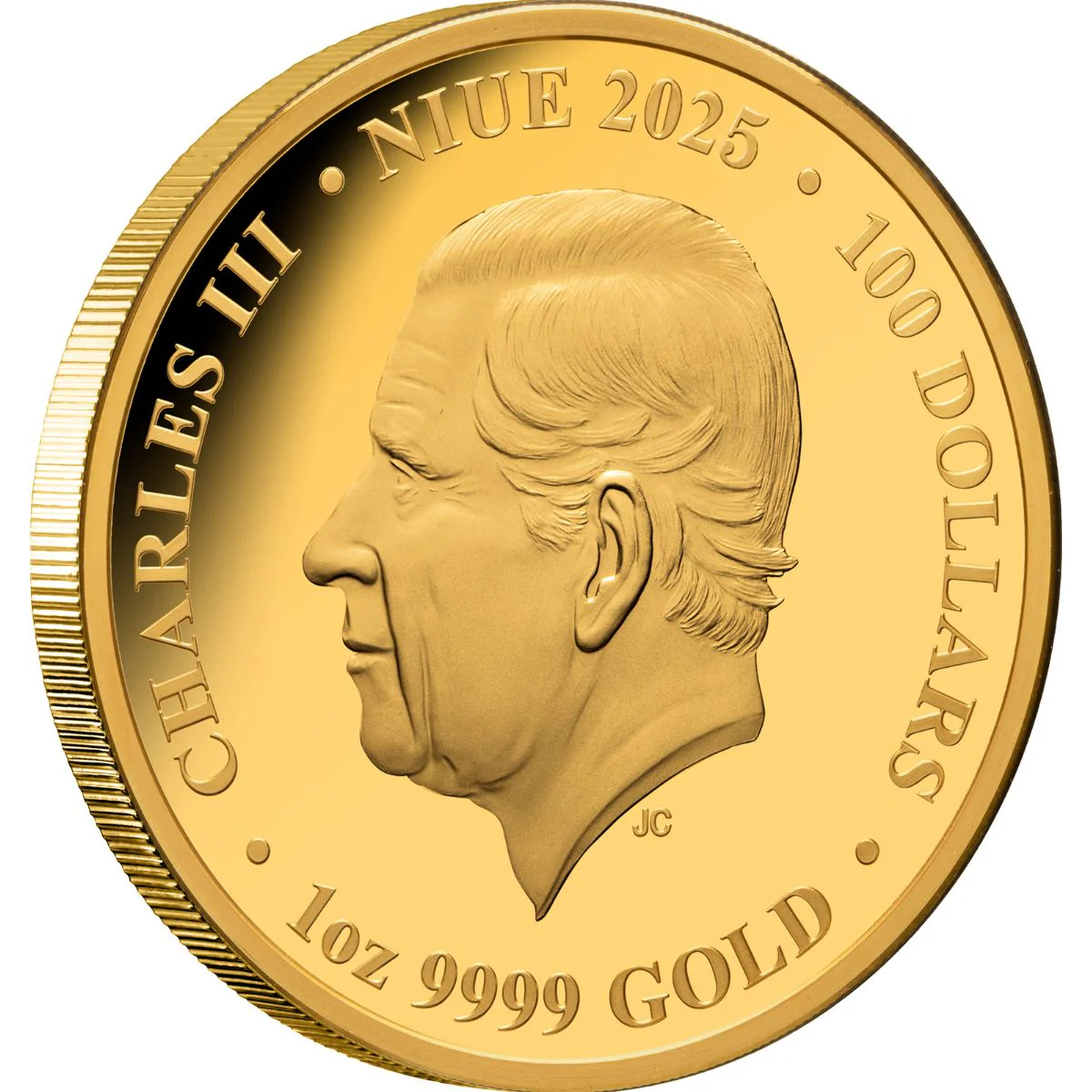 Australia at Night Bottlenose Dolphin 2025 $100 Platinum-plated 1oz Gold Proof Coin - Image 2