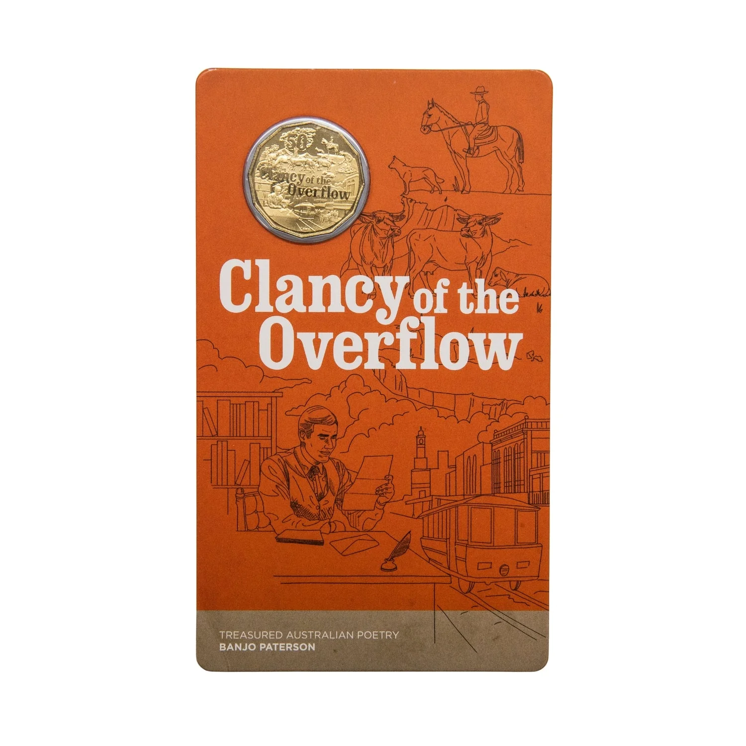 Australia Banjo Paterson 2020 50c Clancy of the Overflow Aluminium-Bronze Uncirculated Coin - Image 3