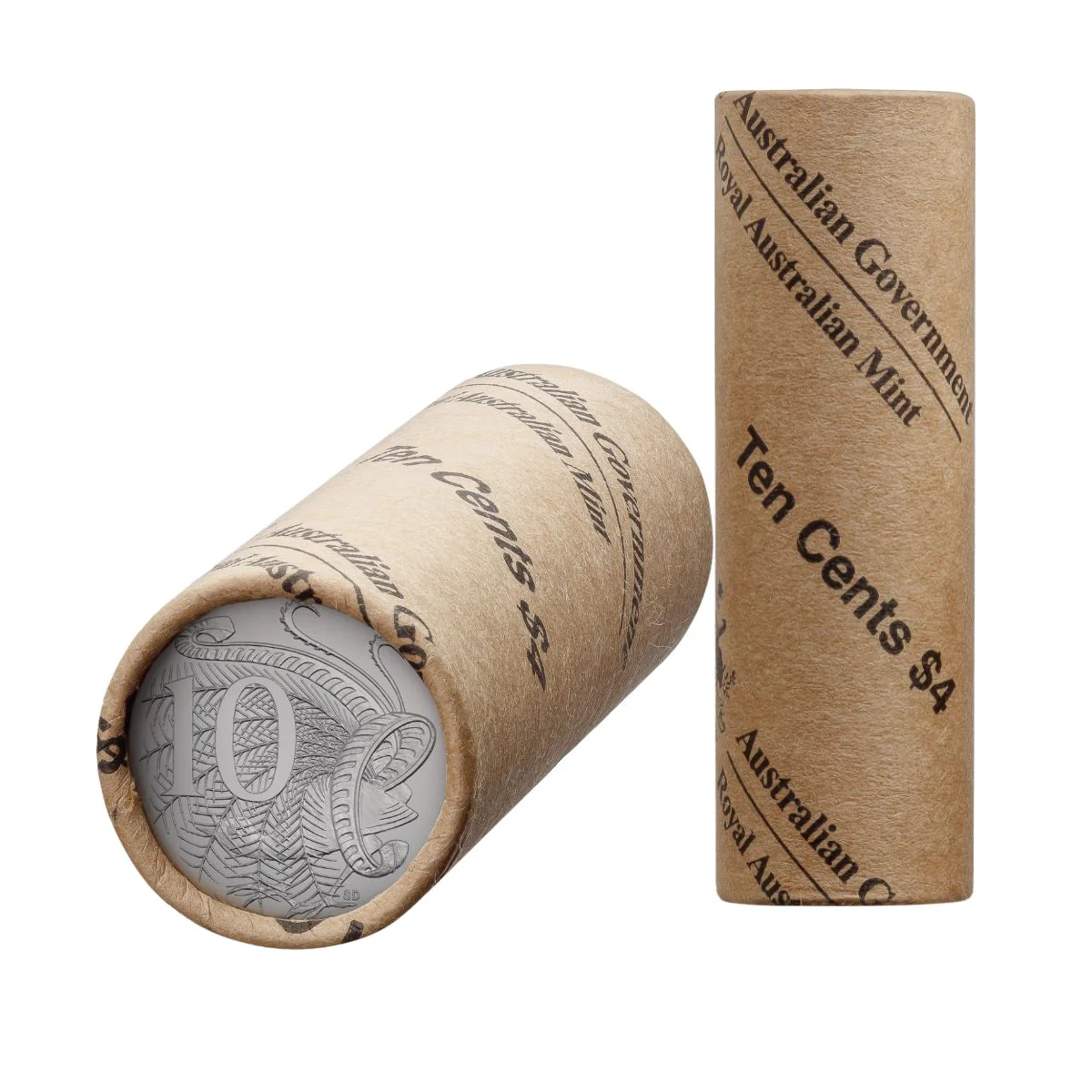 Australia Charles III 2025 10c Cupro-Nickel Uncirculated 40-Coin Heads/Heads or Tails/Tails RAM Mint Roll