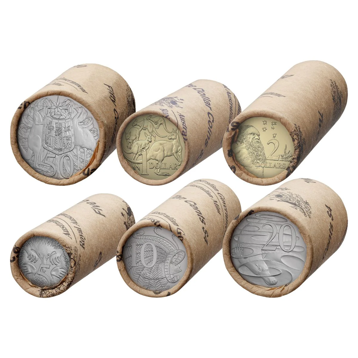 Australia Charles III 2025 5c-$2 Coin Premium Mint Roll Set - Image 2