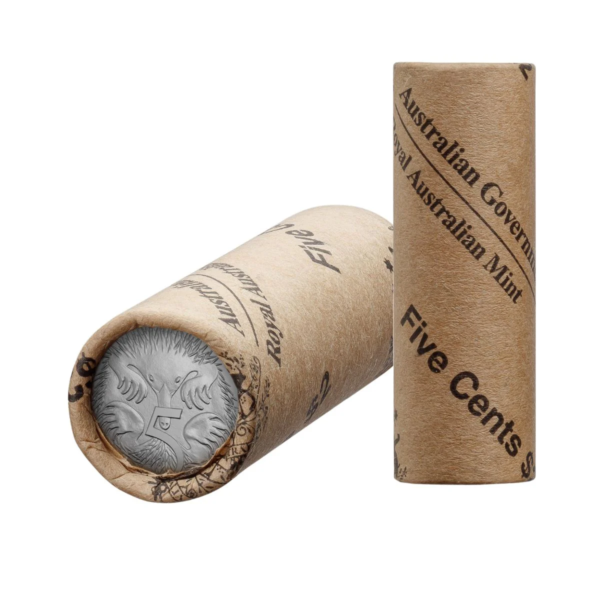 Australia Charles III 2025 5c Cupro-Nickel Uncirculated 40-Coin Heads/Heads or Tails/Tails RAM Mint Roll