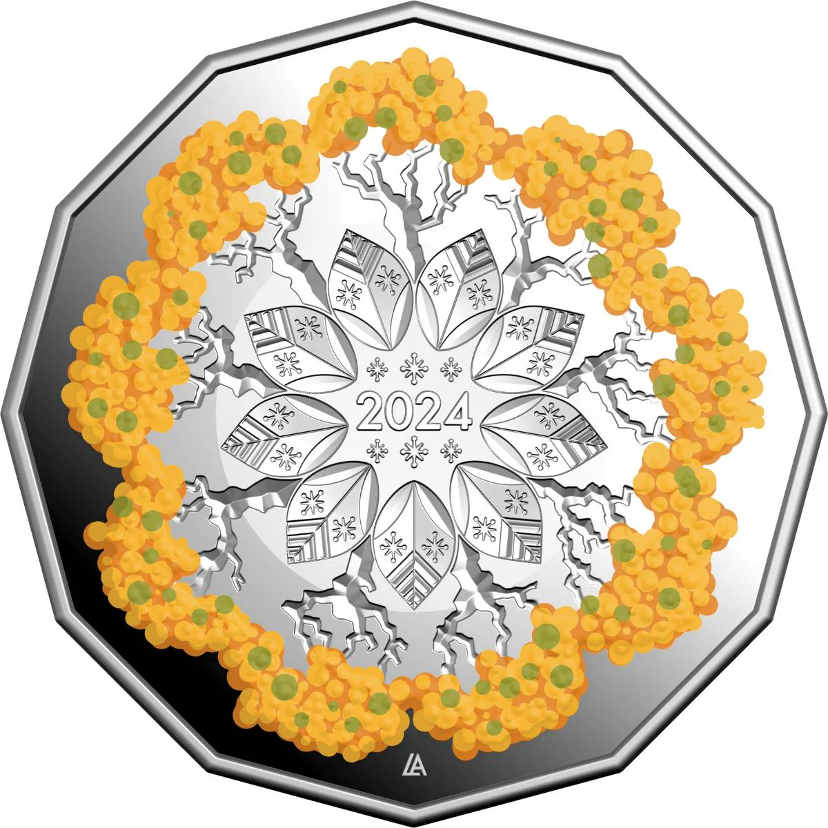 Australia Christmas Decoration 2024 50c Colour Silver Proof Coin