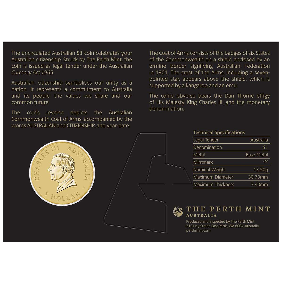 Australia Citizenship 2026 $1 Brilliant Uncirculated Coin - Image 4