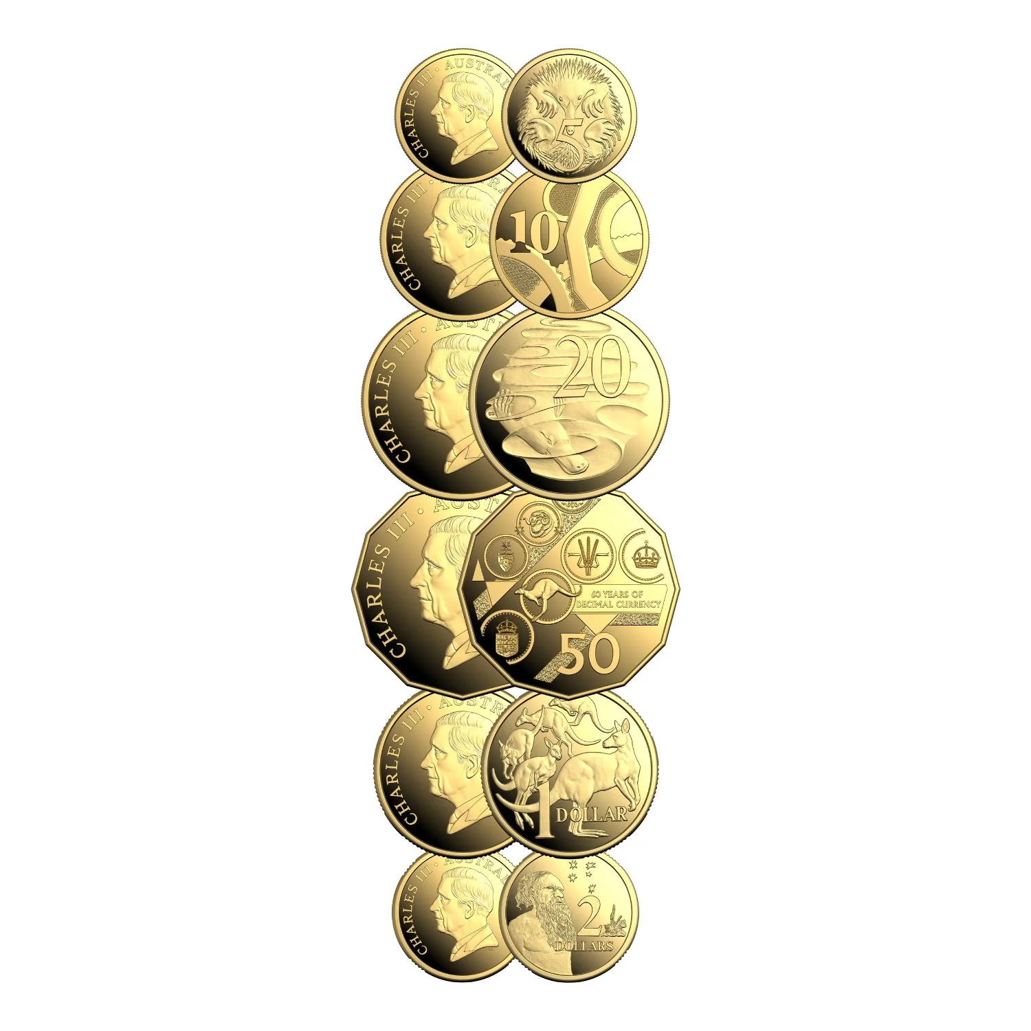 Australia Decimal Currency 60th Anniversary 2026 Gold Proof 6-Coin Set - Image 2