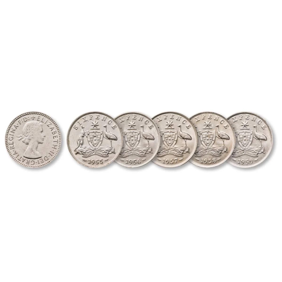 Australia Elizabeth II 1953-59 about Uncirculated-Uncirculated 35-Coin Set - Image 5