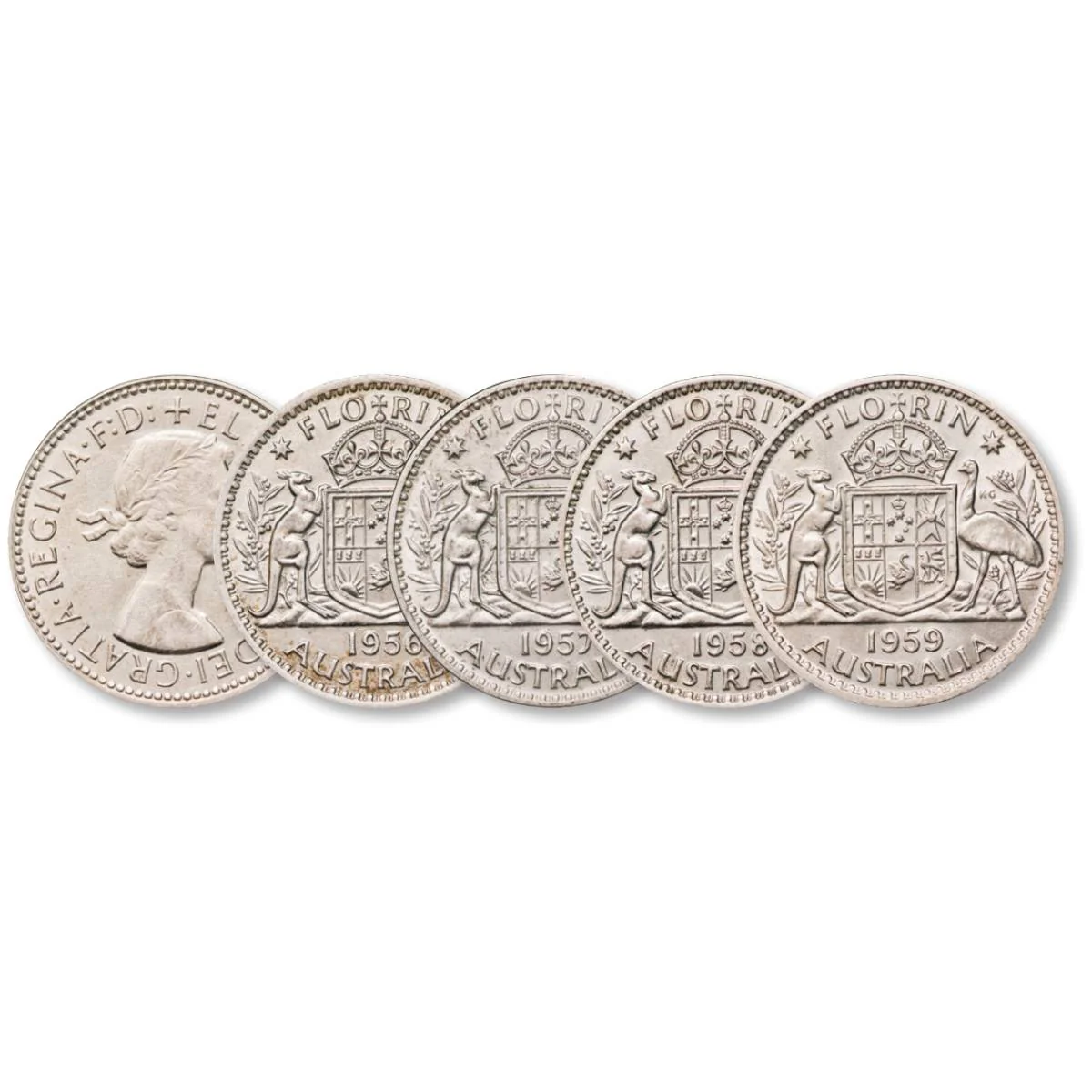 Australia Elizabeth II 1953-59 about Uncirculated-Uncirculated 35-Coin Set - Image 7