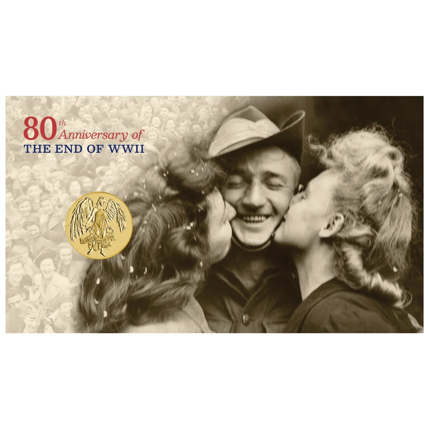 Australia End of WWII 80th Anniversary 2025 $1 Winged Victory 1oz Al-Br Stamp & Coin Cover - Image 4