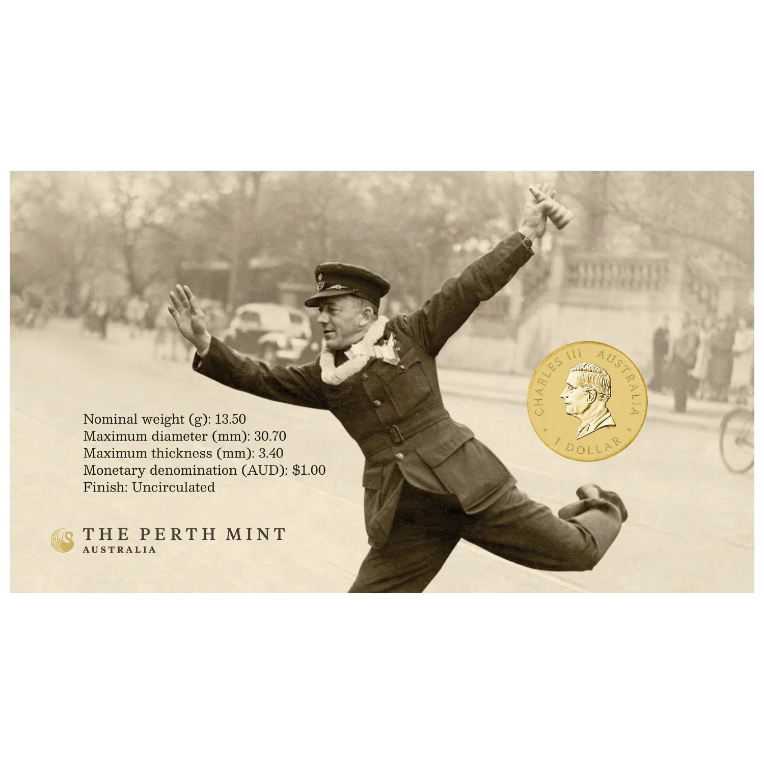 Australia End of WWII 80th Anniversary 2025 $1 Winged Victory 1oz Al-Br Stamp & Coin Cover - Image 5