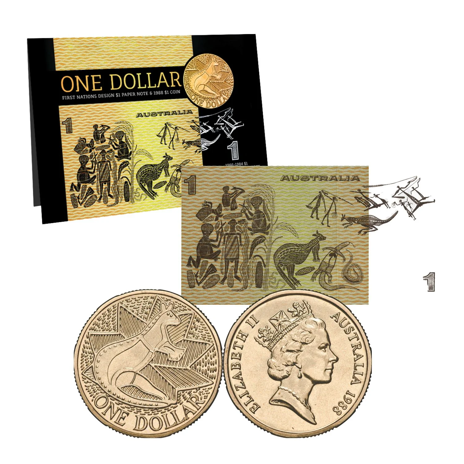 Australia First Nations $1 Uncirculated Note & Coin Pack