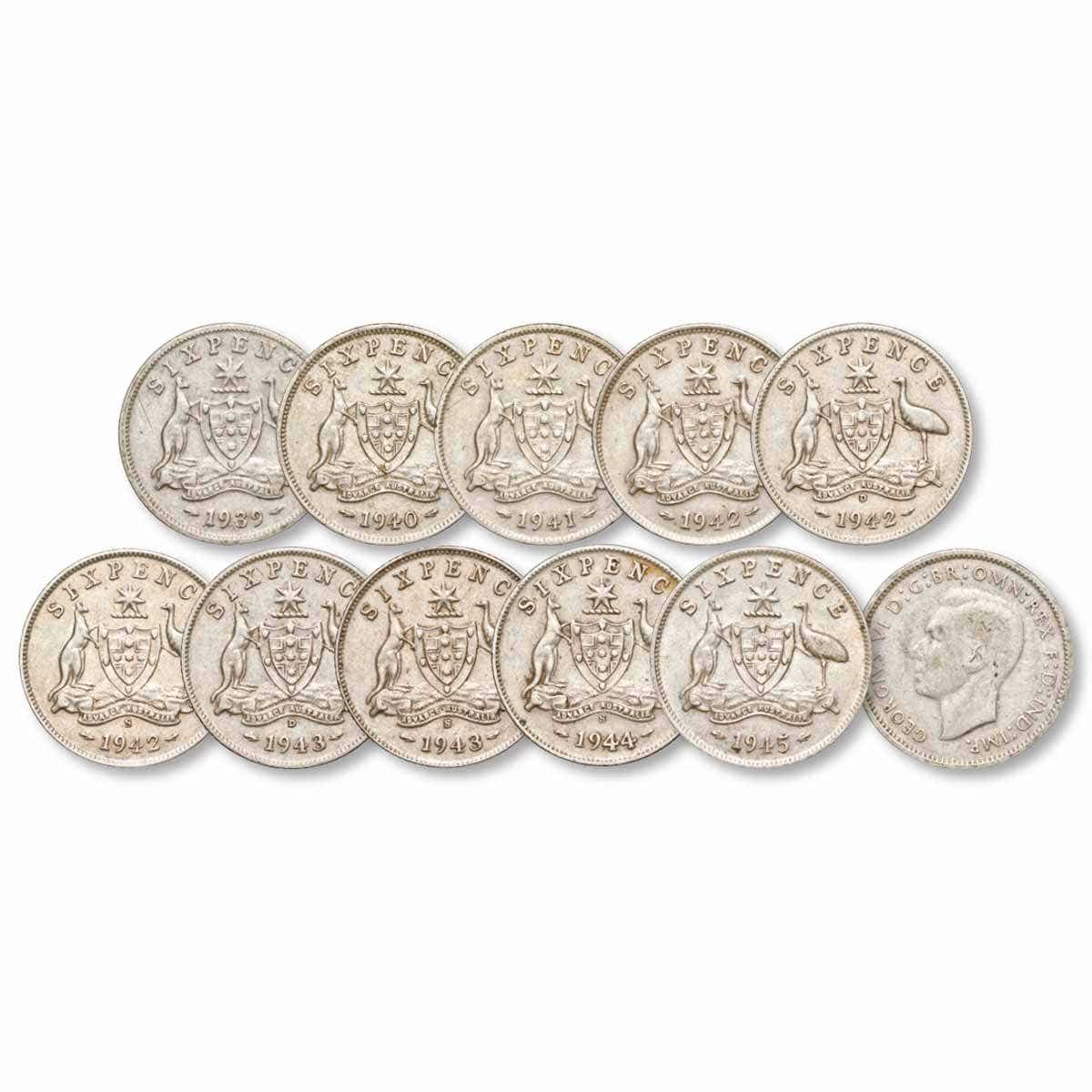 Australia George VI 1939-1945 Complete Fine-Very Fine 65-Coin Set - Image 5