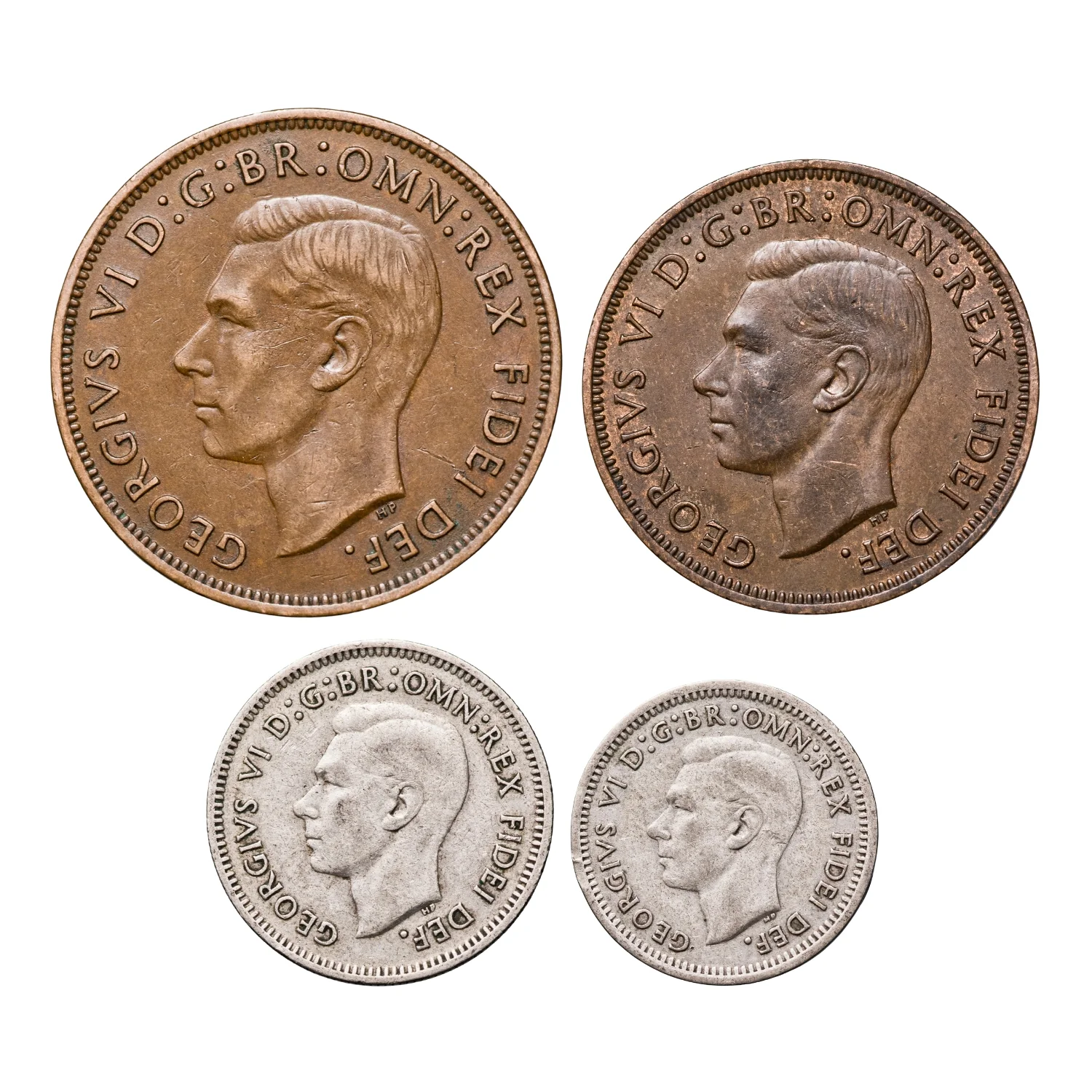 Australia George VI 1951PL Circulated 4-Coin Set - Image 2