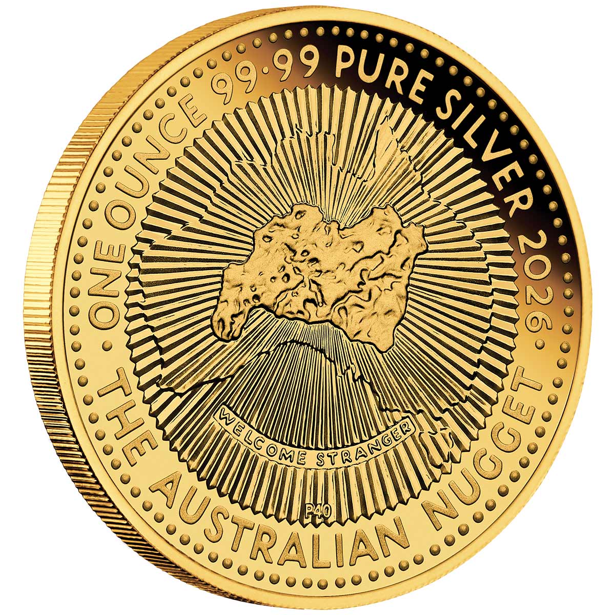 Australia ANDA Hobart Money Expo Gold Nugget Program 40th Anniversary 2026 $1 Gold-plated 1oz Silver Proof Coin - Image 3