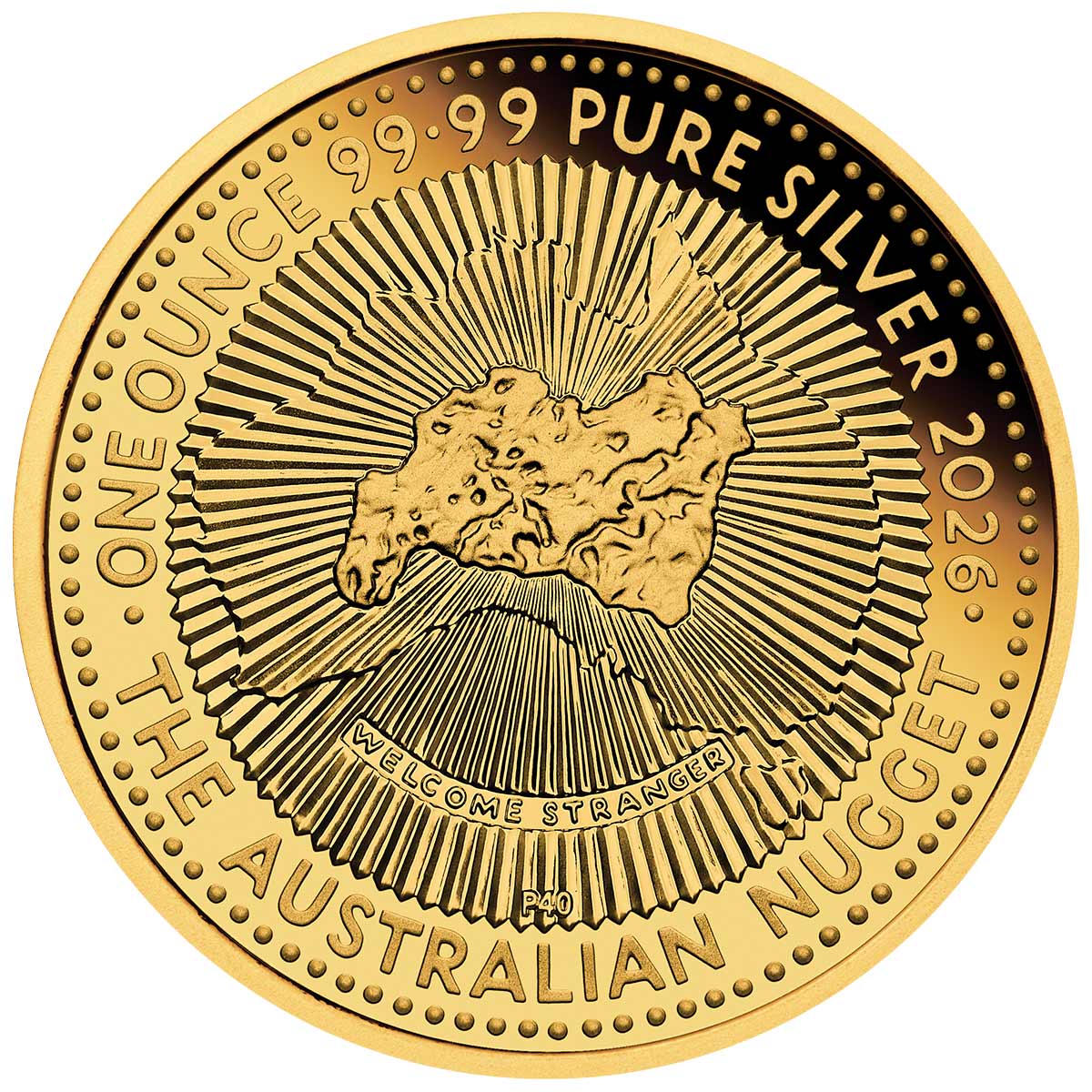 Australia ANDA Hobart Money Expo Gold Nugget Program 40th Anniversary 2026 $1 Gold-plated 1oz Silver Proof Coin - Image 5