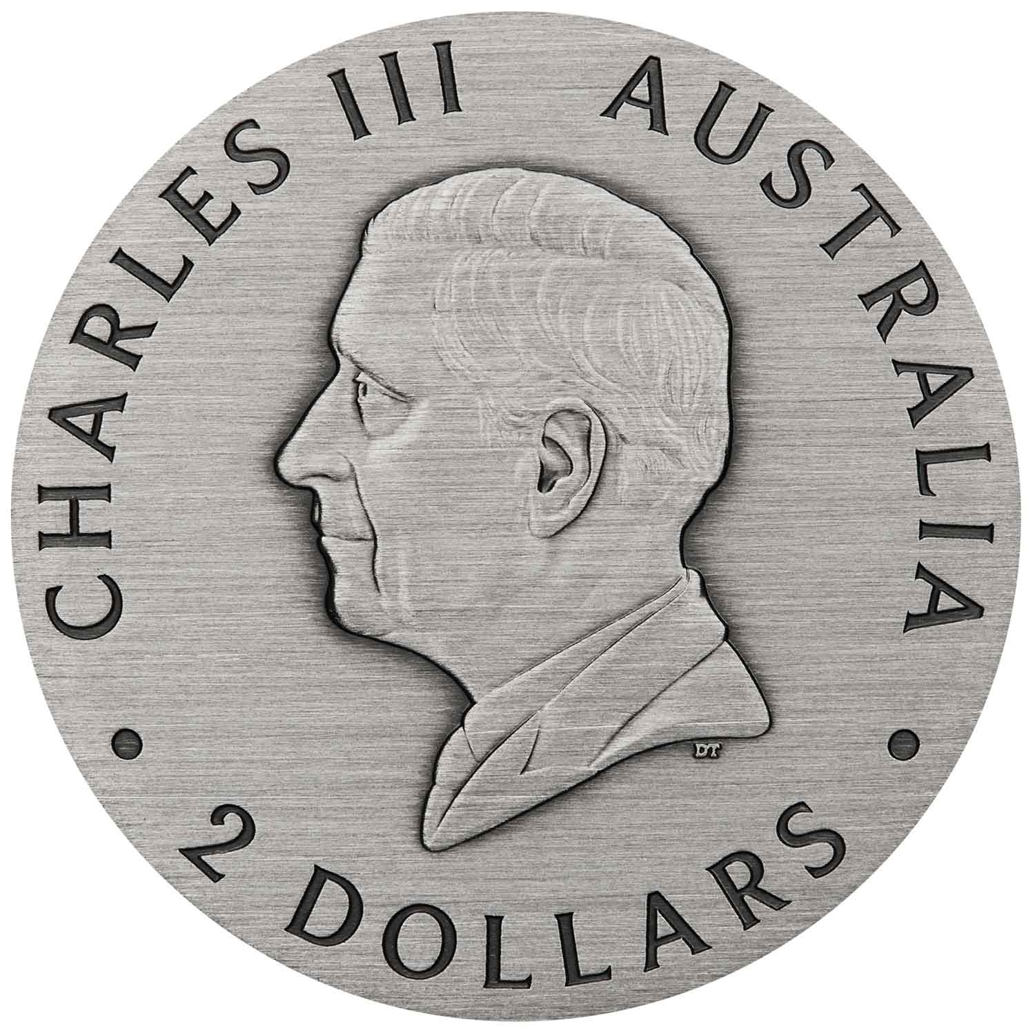 Australia Honey Bee 2025 $2 Colour 2oz Silver Antique Coin - Image 2