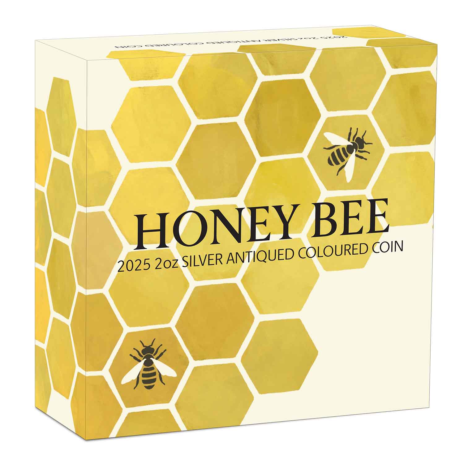 Australia Honey Bee 2025 $2 Colour 2oz Silver Antique Coin - Image 4