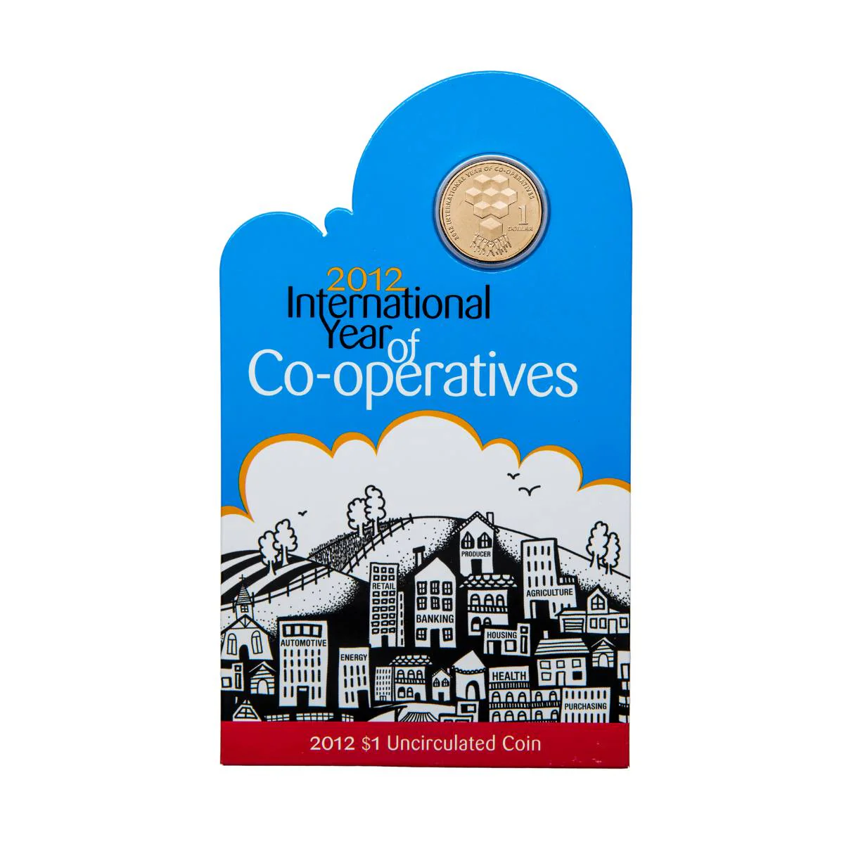 Australia International Year of Co-operatives 2012 $1 Aluminium-Bronze Uncirculated Coin - Image 3