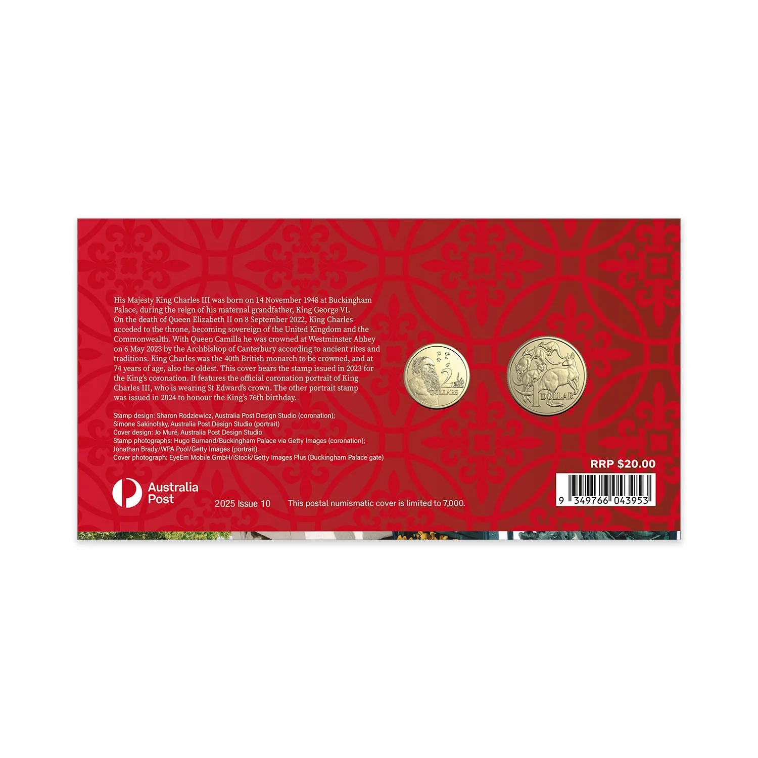 Australia King Charles III 2025 2-Coin Stamp & Coin Cover - Image 4