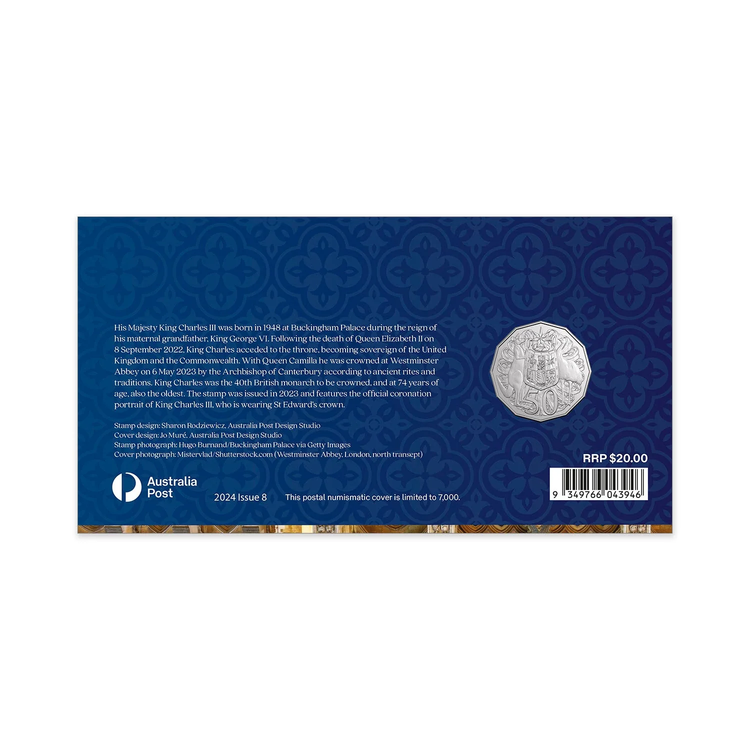 Australia King Charles III 2025 50c Stamp & Coin Cover - Image 6